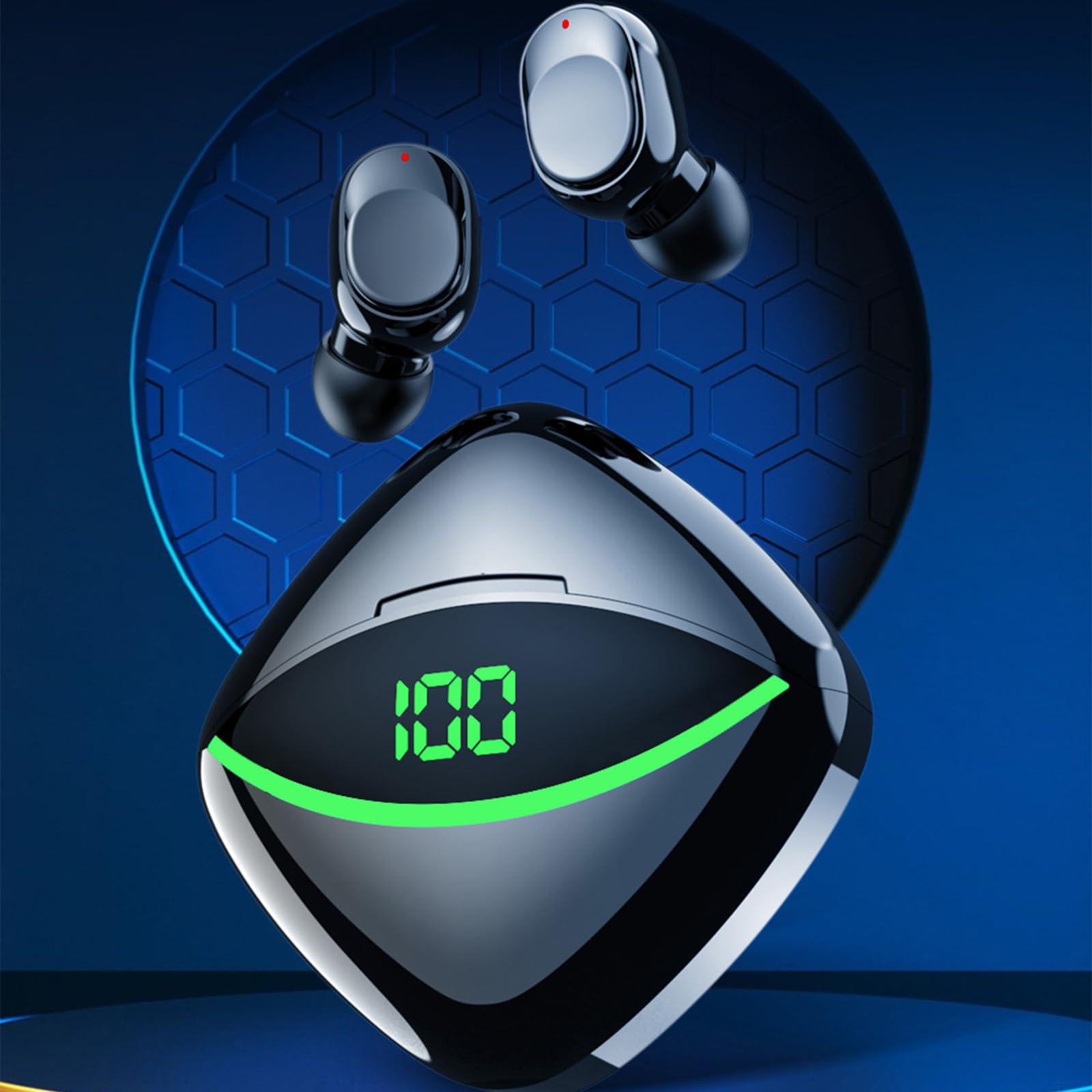 Fufafayo Wireless Earbuds Bluetooth 5.3 with Noise Cancelling, IPX4 Waterproof, Built-in Mic, Lightweight In-Ear Headphones, 30H Playtime with Charging Case - Perfect for Gym, Running, Travel & Work Calls