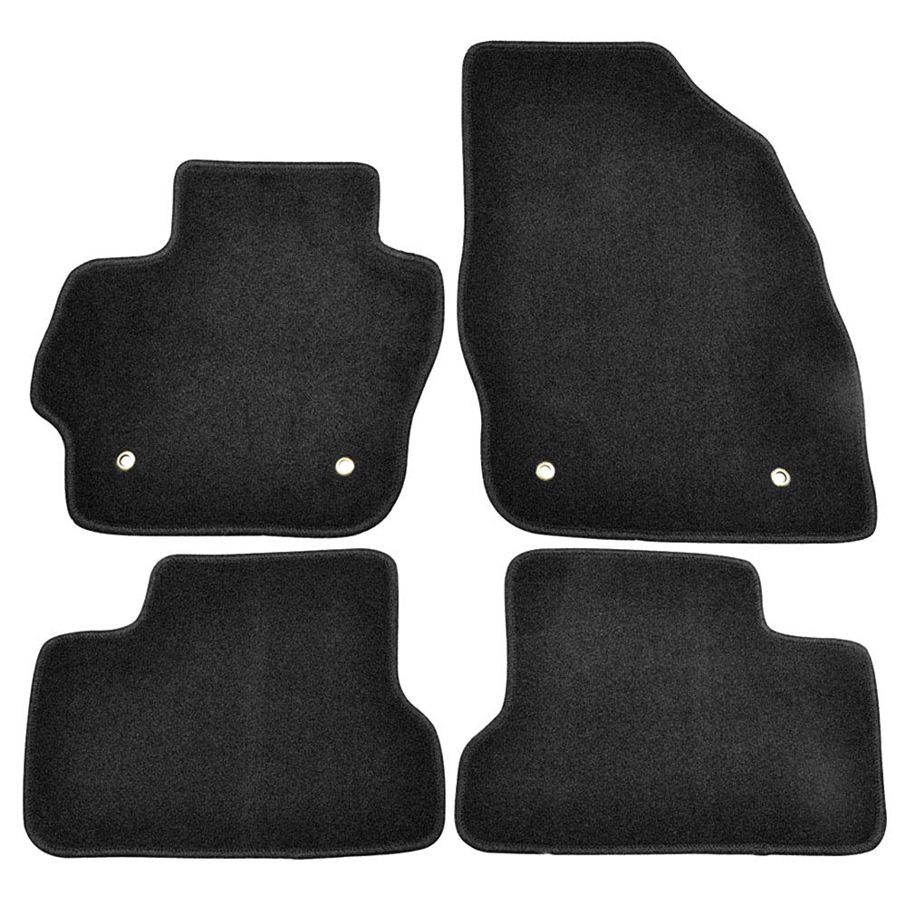 Premium Non-Slip Nylon Car Floor Mats for 2010-2013 Mazda 3 - 4PCS Black Custom Fit All-Weather Protection | Durable Interior Accessories for Daily Commute & Road Trips