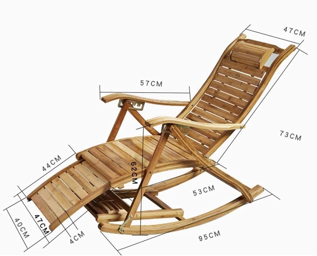 Portable Folding Lounge Chair for Camping, Balcony & Home - All-Season Rocking Rattan Sun Chair | Perfect for Outdoor Relaxation, Patio Lounging & Backyard Comfort