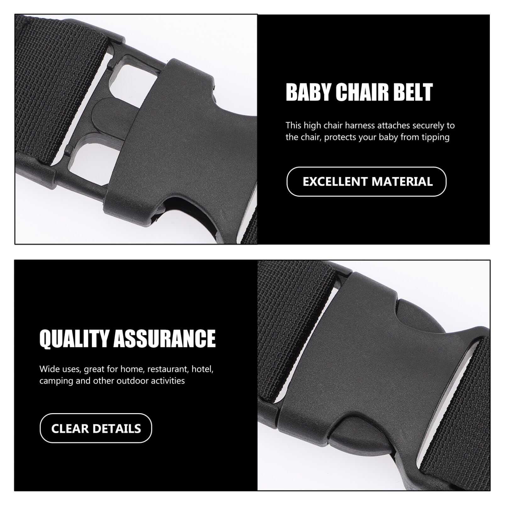 NUOBESTY 3-Pack Adjustable Baby High Chair Safety Straps - Secure Harness for Dining Chairs, Travel & Home Use - Perfect for Restaurants, Airplanes & Toddler Mealtime Safety