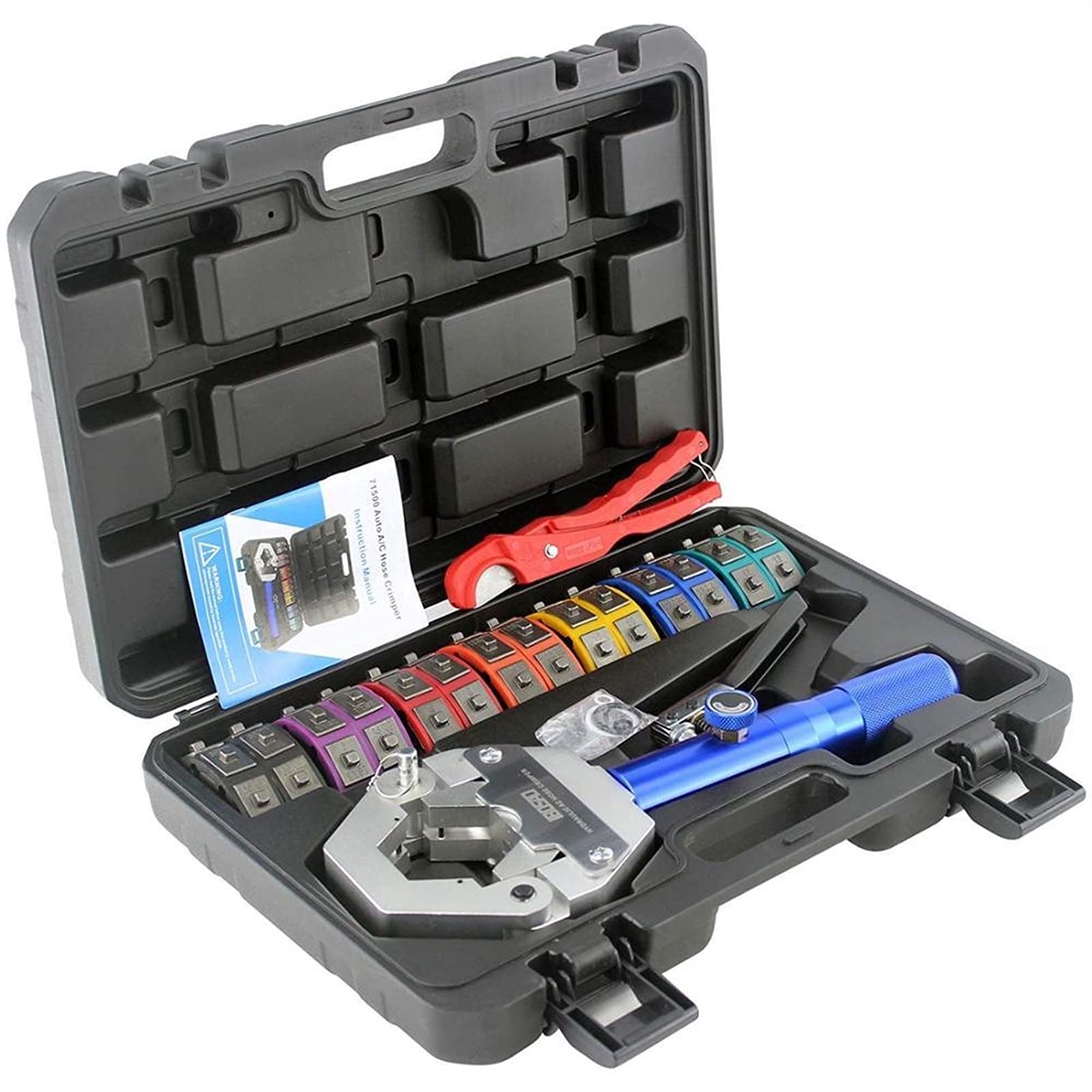 Hydraulic Hose Crimper Tool - Manual Hydraulic Crimper for Auto A/C Repair | HVAC & Industrial Use