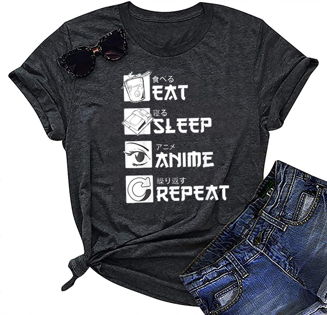 Anime T-Shirt for Women - Japanese Manga Graphic Tee with 'Just A Girl Who Loves Anime' Print - Cute Casual Tank Top - Perfect Gift for Anime Fans & Kawaii Fashion Lovers - Great for Cosplay, Conventions & Everyday Wear