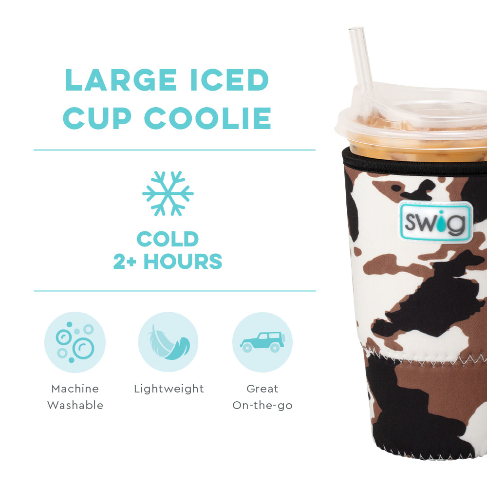 Hayride Large Iced Cup Coolie - Insulated Beverage Sleeve for 30oz Tumblers - Perfect for Iced Coffee, Smoothies & Cold Drinks at BBQs, Picnics and Outdoor Parties