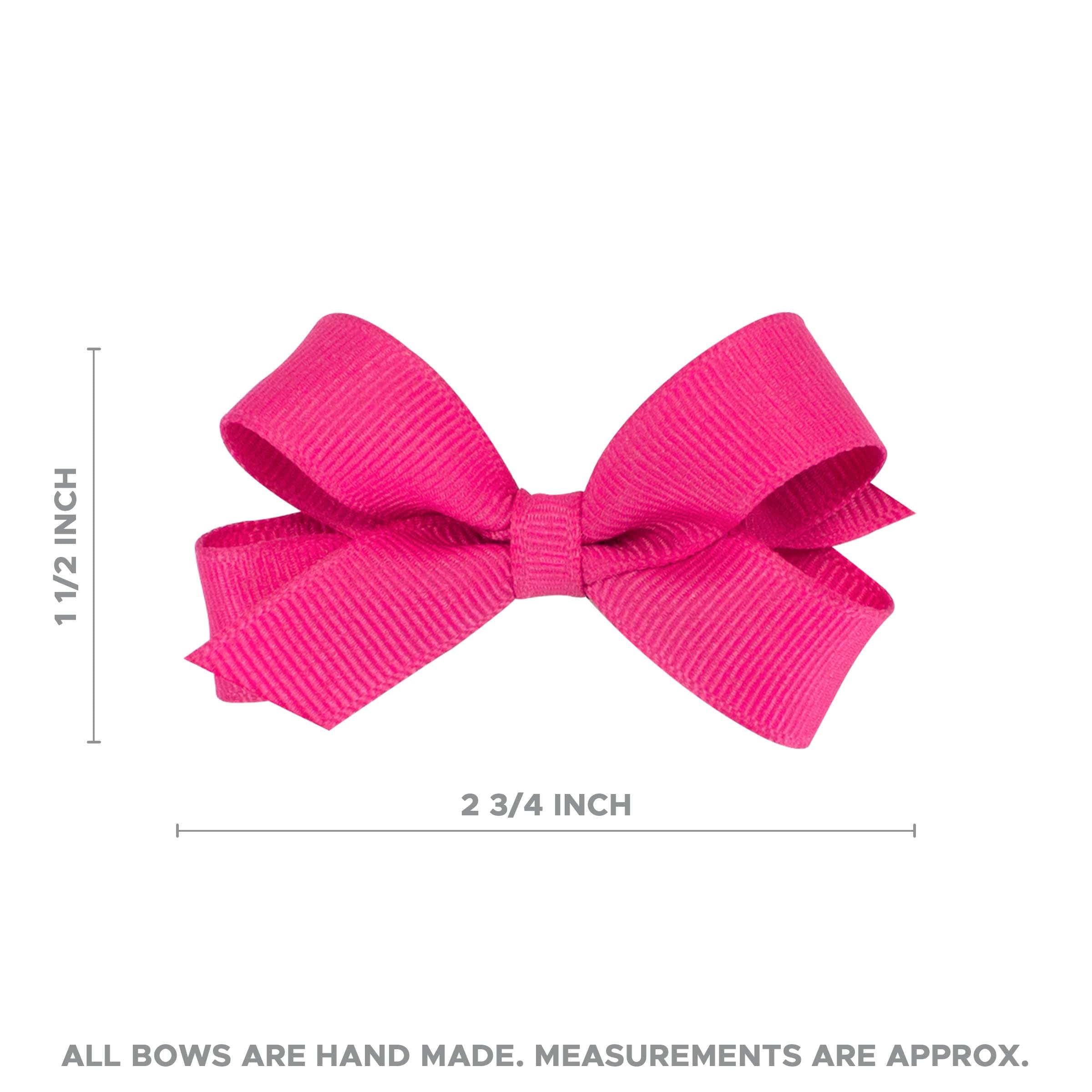 Tiny Grosgrain Bows for Babies - 2 Pack Hair Accessories for Newborns & Toddlers