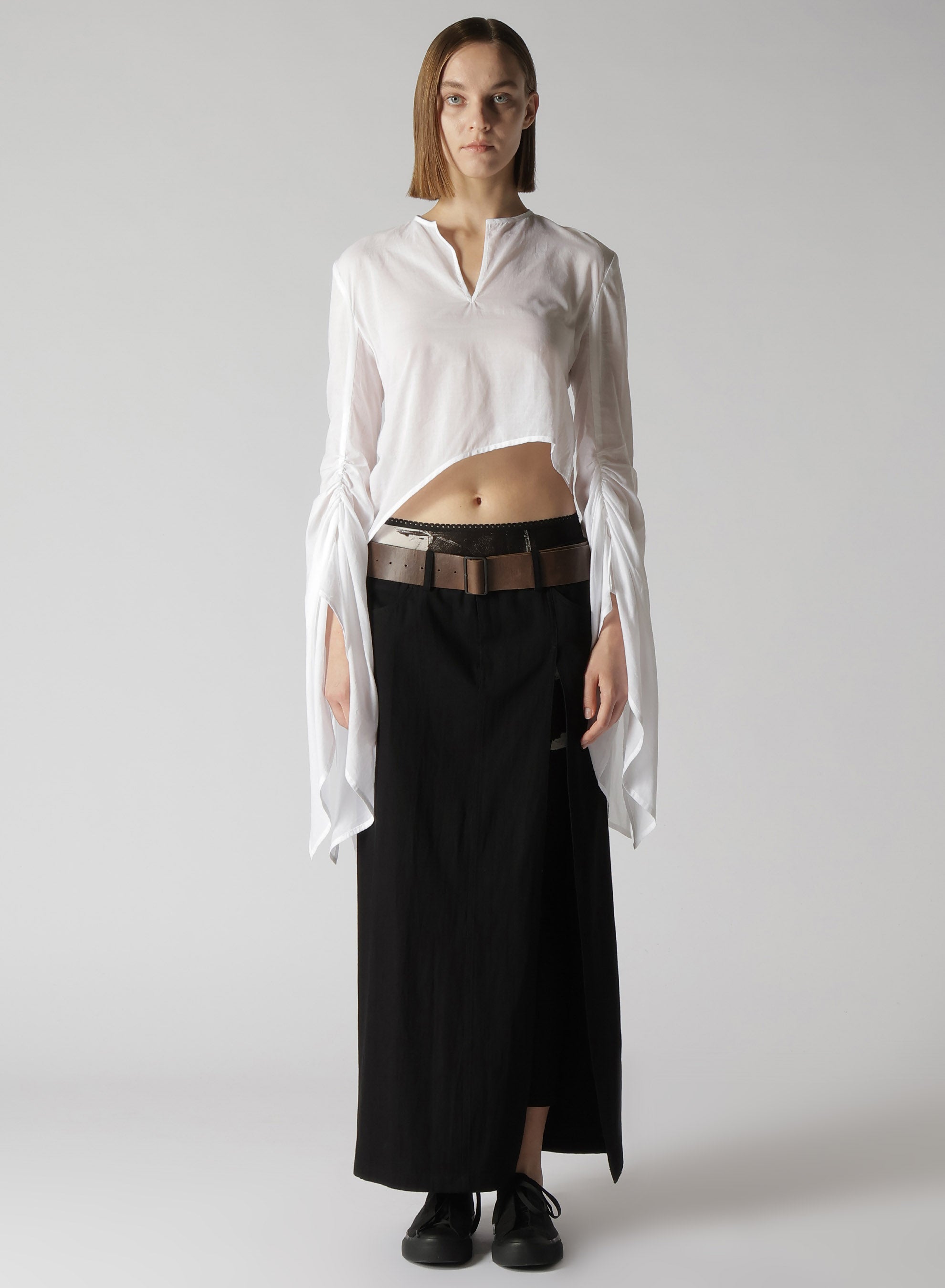 Elegant Cotton Lawn ASM Swallowtail Gather Detail Blouse - Perfect for Office Wear & Casual Outings