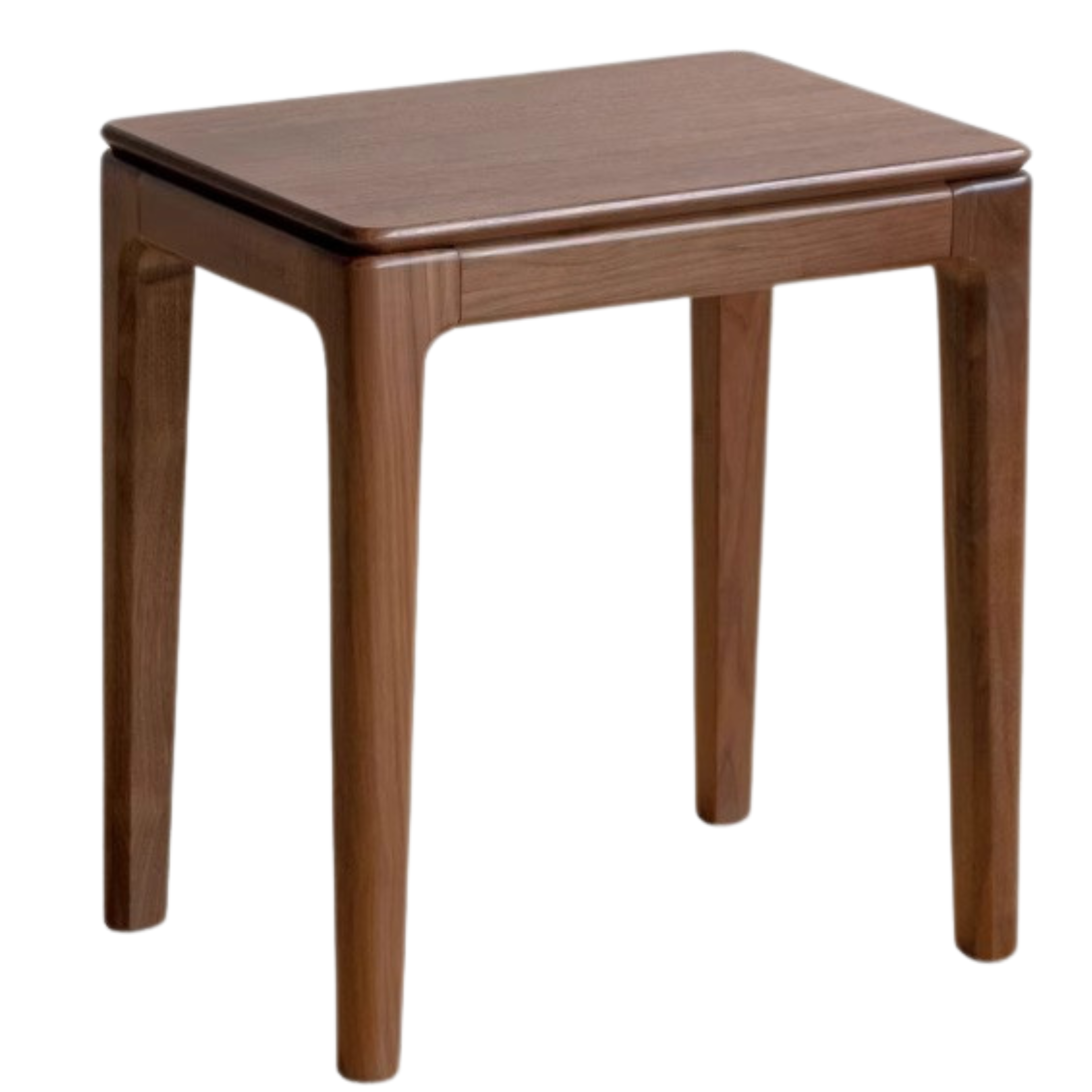 Black Walnut Solid Wood Makeup Stool - Durable Vanity Seat with Cushion for Bedroom, Dressing Room & Beauty Salon | Natural Wooden Stool for Makeup, Hair Styling & Relaxation
