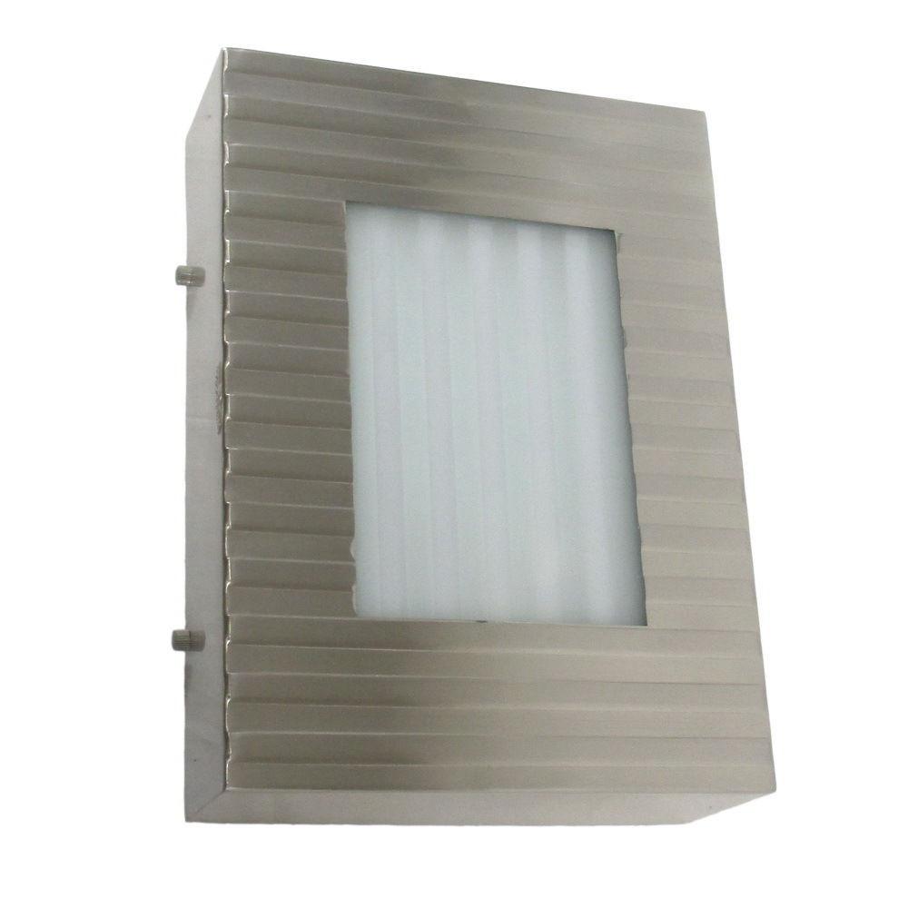Quoizel HDS1007 Brushed Nickel Wall Sconce - Energy Efficient Fluorescent Light Fixture for Bedroom, Hallway & Bathroom Lighting