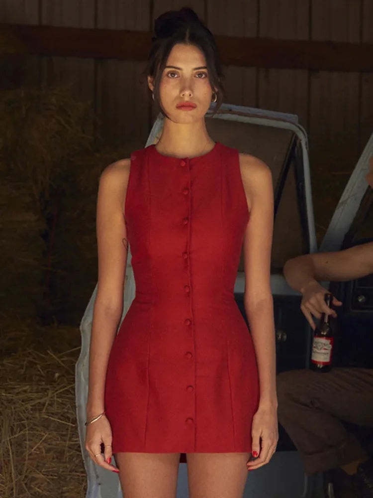 Sexy Sleeveless Mini Dress for Women - Bodycon Club Party Tank Dress with O-Neck & Bustier Design | Perfect for Night Out, Cocktail Party, Date Night & Summer Vacation