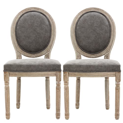 Round Upholstered Back, Grey