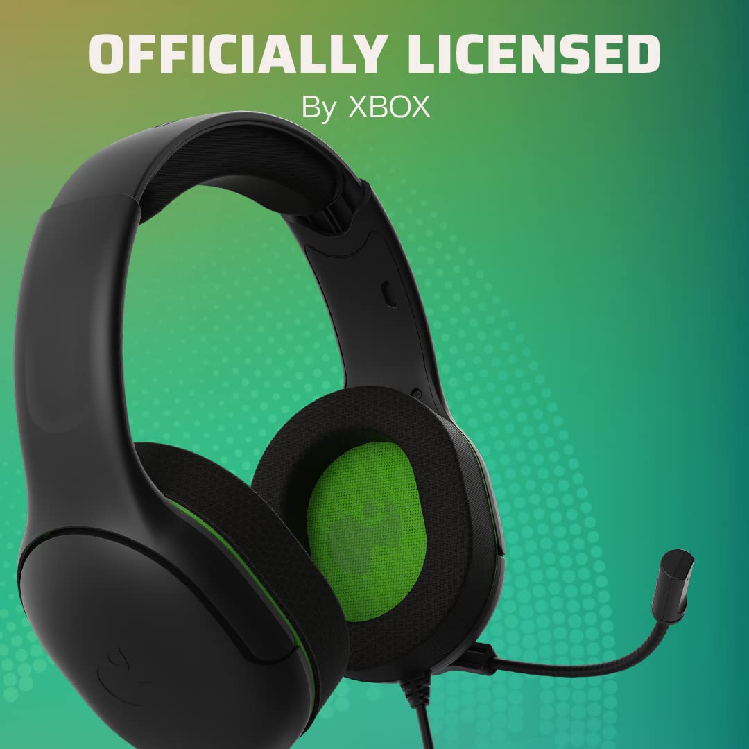 PDP Gaming AIRLITE Pro Wired Stereo Headset with Mic - Compatible with Xbox Series X/S, Xbox One & PC - Lightweight Memory Foam Ear Cushions - Windows Sonic Spatial Sound - Black - Perfect for Gaming, Streaming & Online Meetings