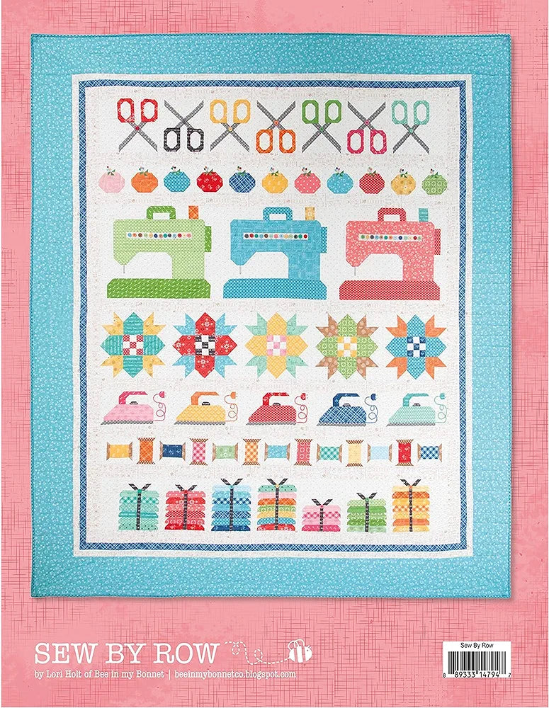 Lori Holt Sew By Row Pattern Booklet - Quilting & Sewing Guide for Beginners & Experts | Perfect for DIY Projects, Home Decor & Gifts