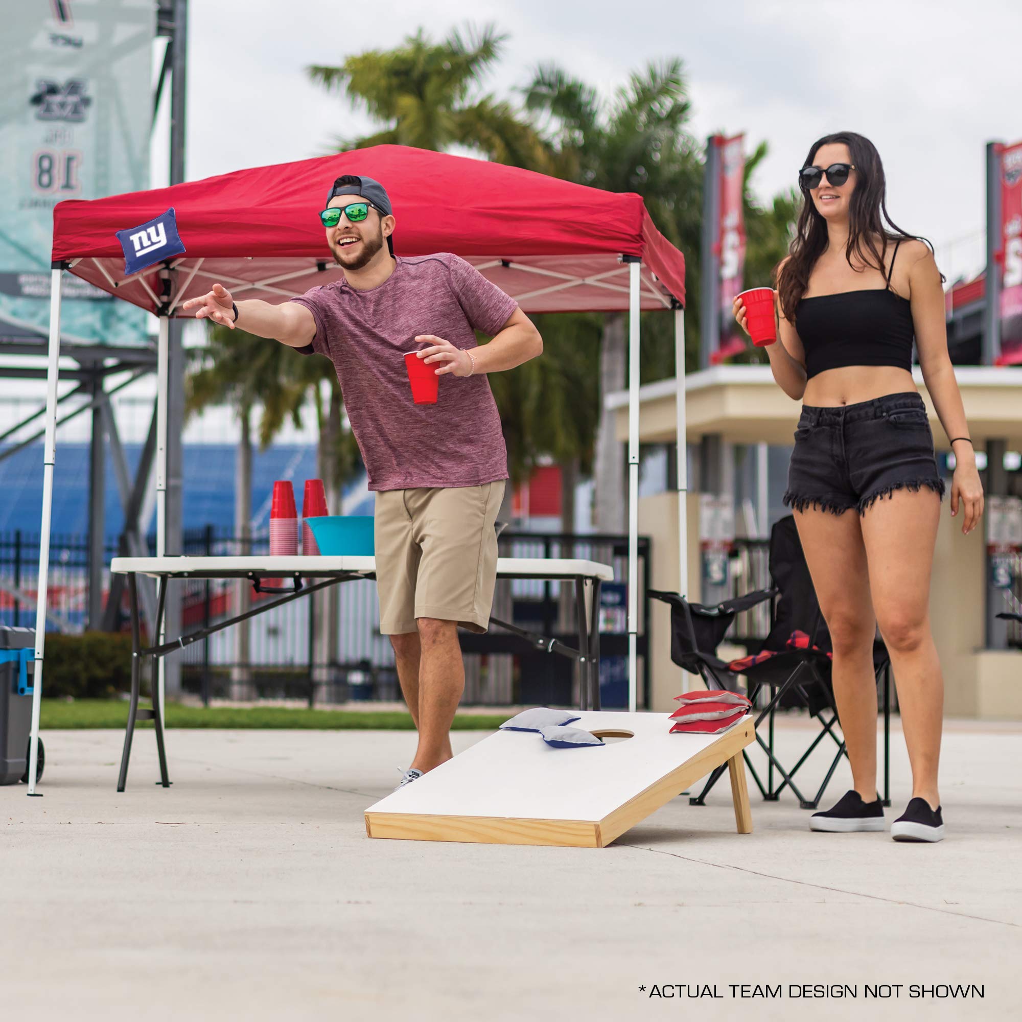 Wild Sports NFL San Francisco 49ers Dual-Sided Cornhole Bean Bags - Premium 4-Pack Toss Bags for Cornhole Game Sets | Perfect for Tailgating, Backyard BBQs & Game Day Parties