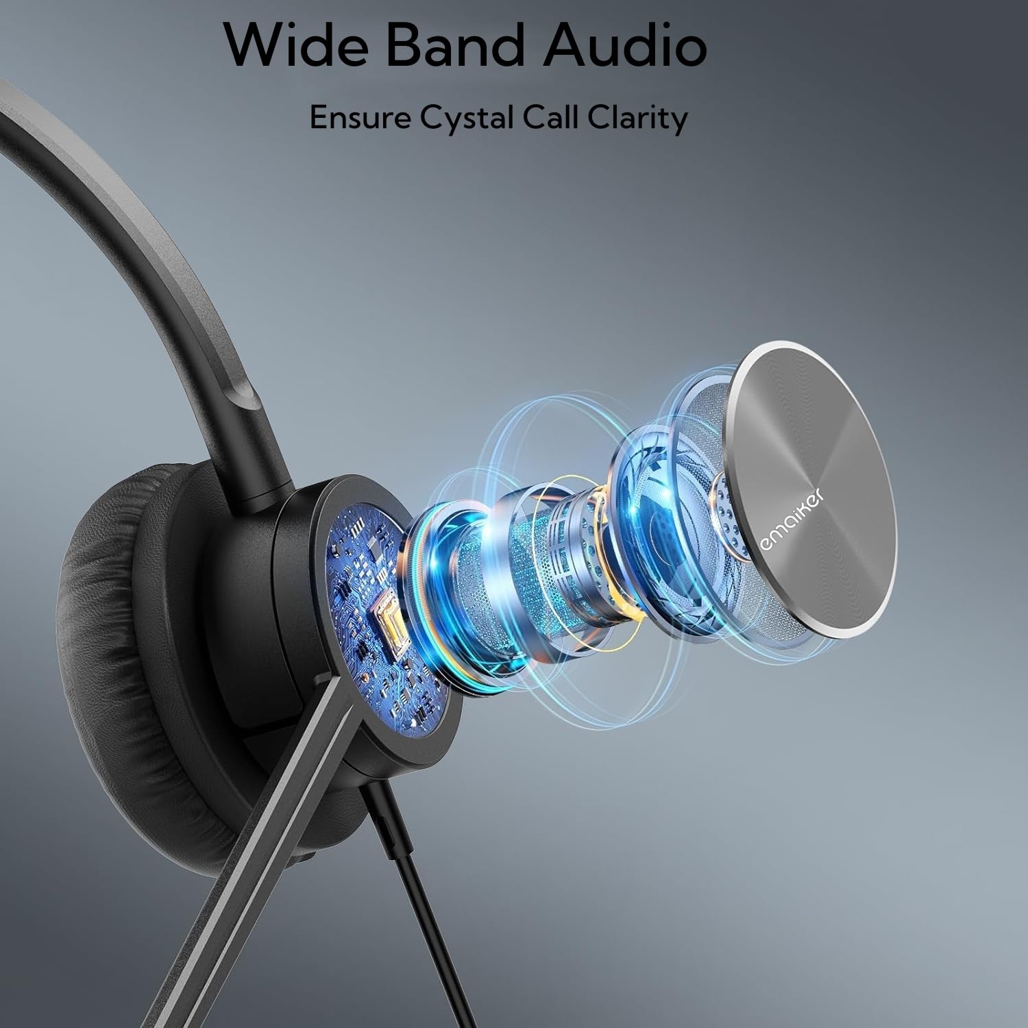 USB Wired Headphones with Noise Cancelling Microphone for Laptop, PC, Call Center & Office - Compatible with Dragon Dictation, Zoom, Teams, Google Meet, Skype - Perfect for Remote Work, Online Meetings & Customer Service