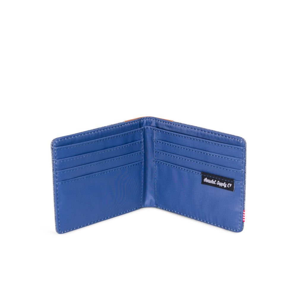 Herschel Edward Wallet - Slim RFID Blocking Bifold Wallet for Men - Dark Chambray - Perfect for Everyday Carry & Travel Essentials