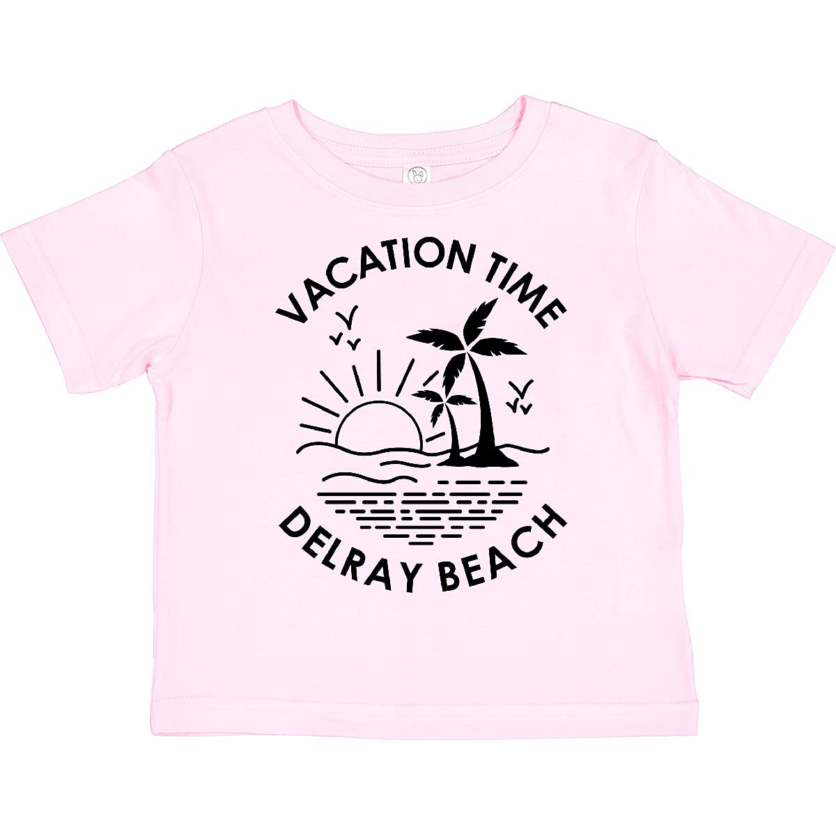 Inktastic Vacation Time in Delray Beach Toddler T-Shirt - Cute Florida Beach Graphic Tee for Boys & Girls - Perfect for Family Trips, Summer Outings & Beach Vacations