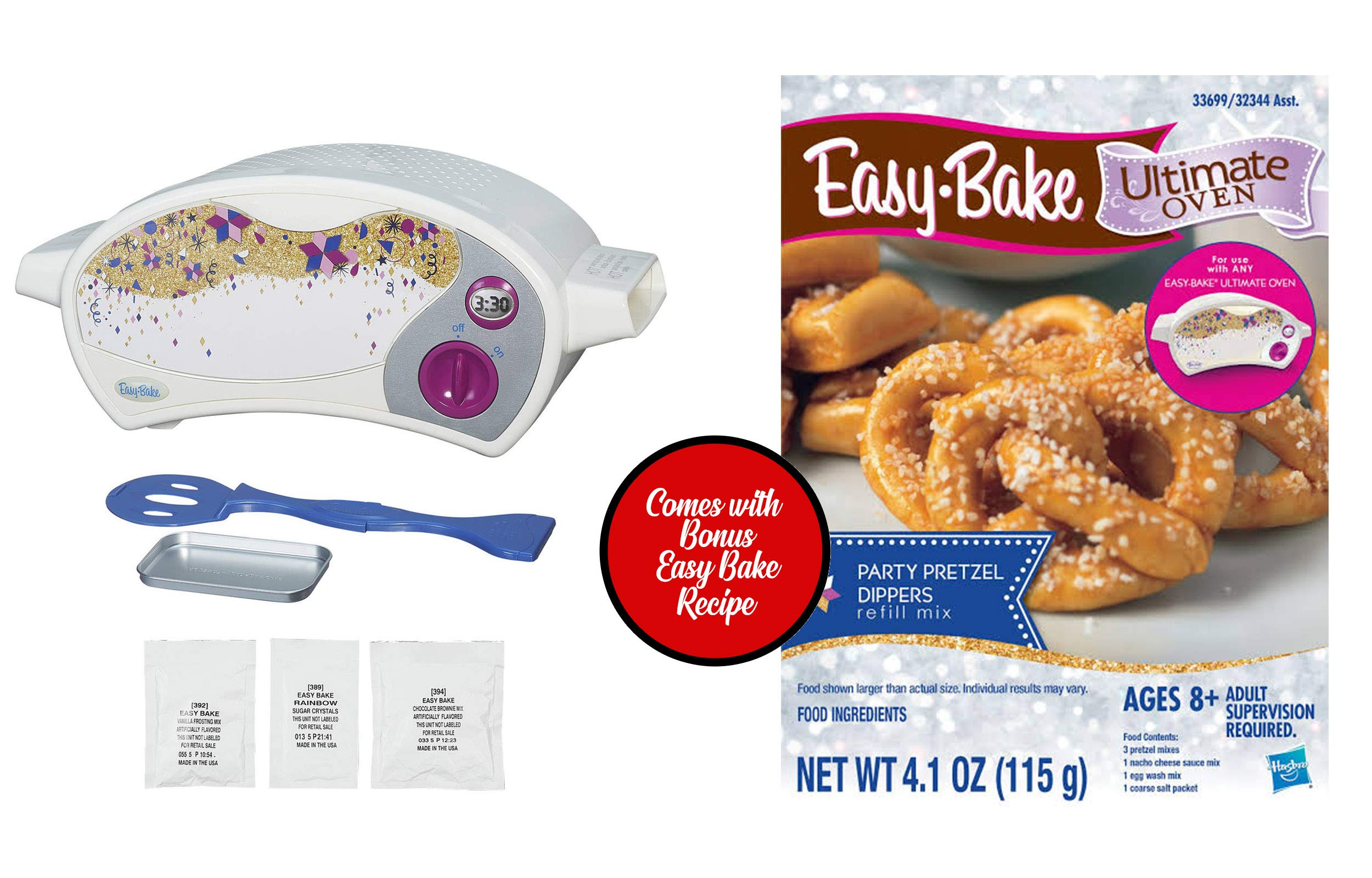 Easy Bake Ultimate Oven Kit with Pretzel Mix - Refill Bundles Included | Perfect Baking Gift for Kids, Little Chef & Holiday Presents | Fun Birthday & Christmas Gift for Boys & Girls | Great for Pretzel Making, Baking Parties & Family Bonding Activities