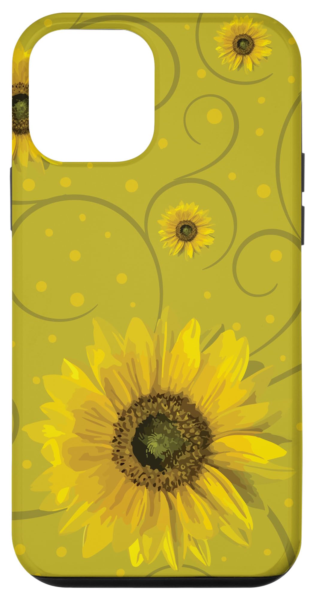 iPhone 12 Mini Sunflower Phone Case - Floral Pattern Protective Cover for Women & Girls | Perfect for Everyday Use, Gifts & Spring Fashion Accessories