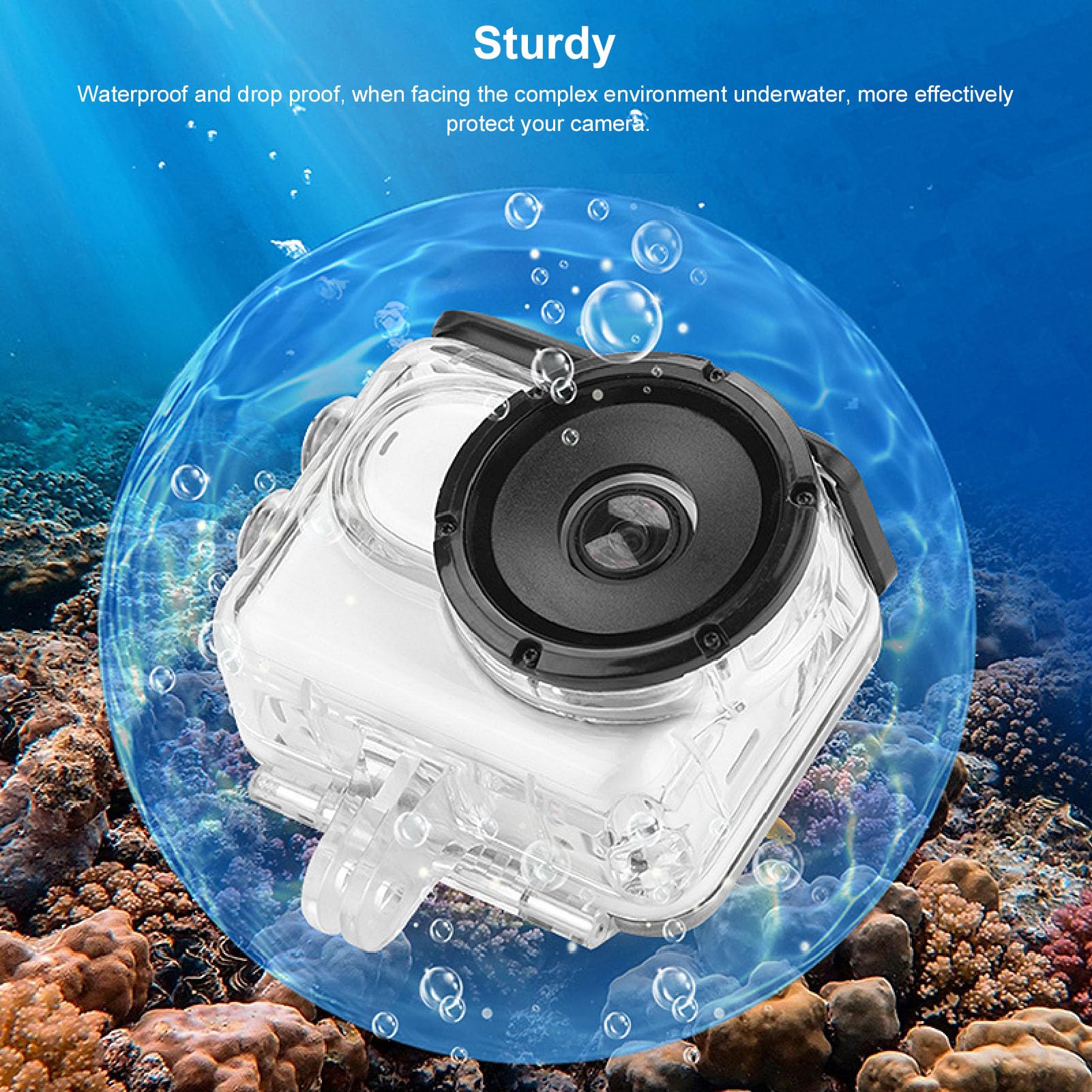 Insta360 GO 3/GO 3S Waterproof Case - 60M Deep Underwater Diving Housing, Pressure Resistant Protective Cover for Action Camera | Perfect for Snorkeling, Surfing & Extreme Sports