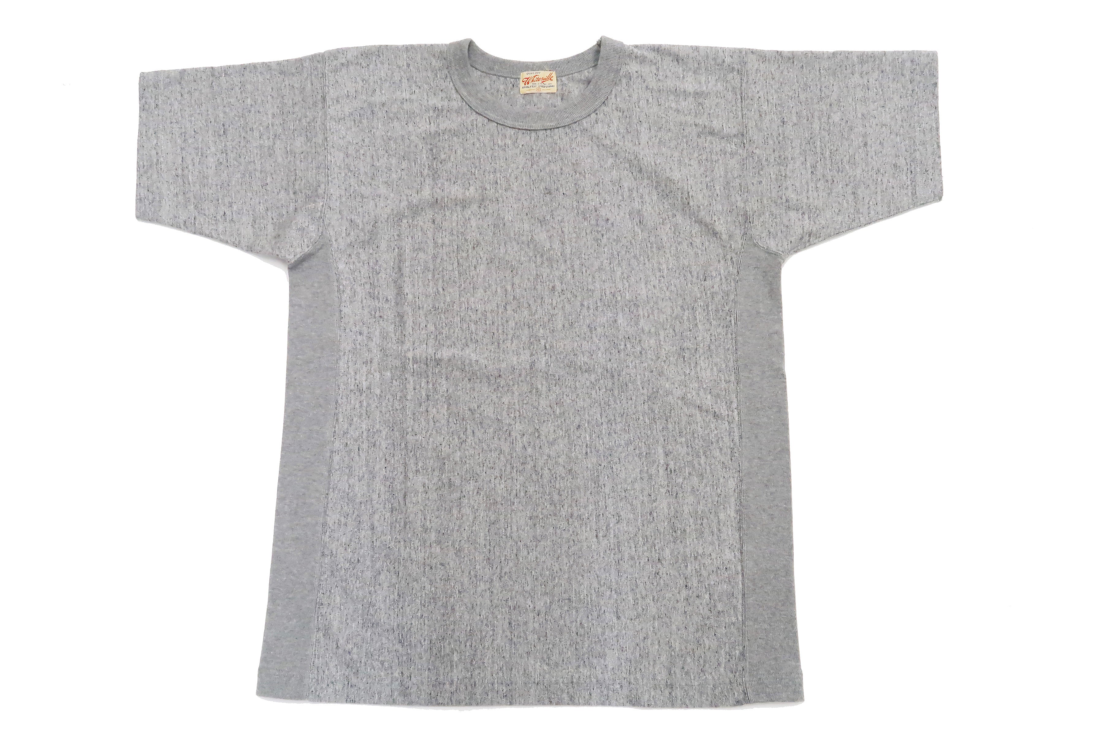 Whitesville Plain Rib Side Panel T-Shirt for Men - Heavyweight Short Sleeve Cotton Tee (WV78930) in Heather Gray - Perfect for Casual Wear, Gym & Everyday Outfits