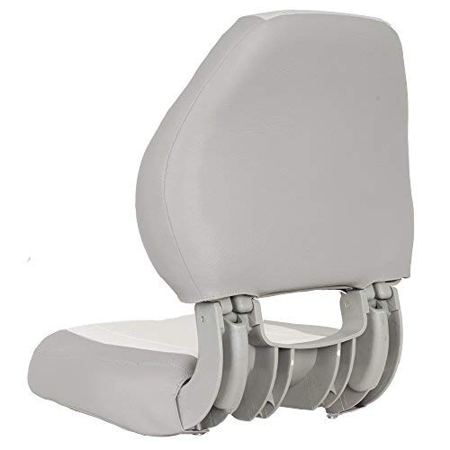 **Oceansouth Sirocco Folding Boat Seat - Lightweight & Portable Fishing Seat for Kayak, Canoe, or Boat (Gray/White) - Perfect for Fishing, Camping, and Outdoor Adventures**