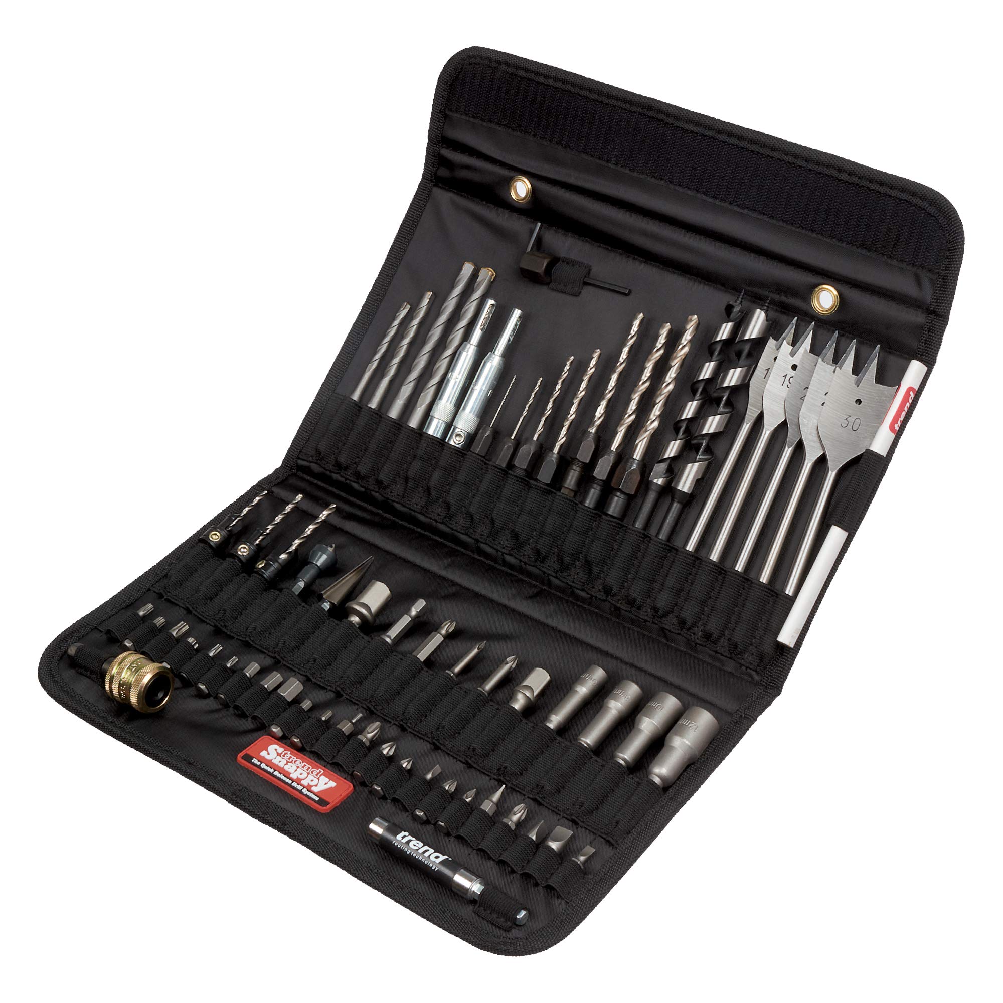 60-Piece Trend Snappy Complete Drill Bit and Tool Set - Quick Release Drilling & Screwing Tools for DIY, Home Improvement & Professional Use - Perfect for Woodworking, Metalworking & Construction Projects