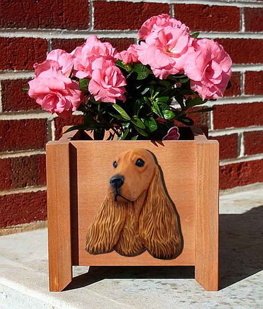 English Cocker Spaniel Planter Pot - Handmade Ceramic Dog Flower Pot for Indoor Plants, Succulents & Home Decor | Perfect for Living Room, Office Desk & Garden Decorations