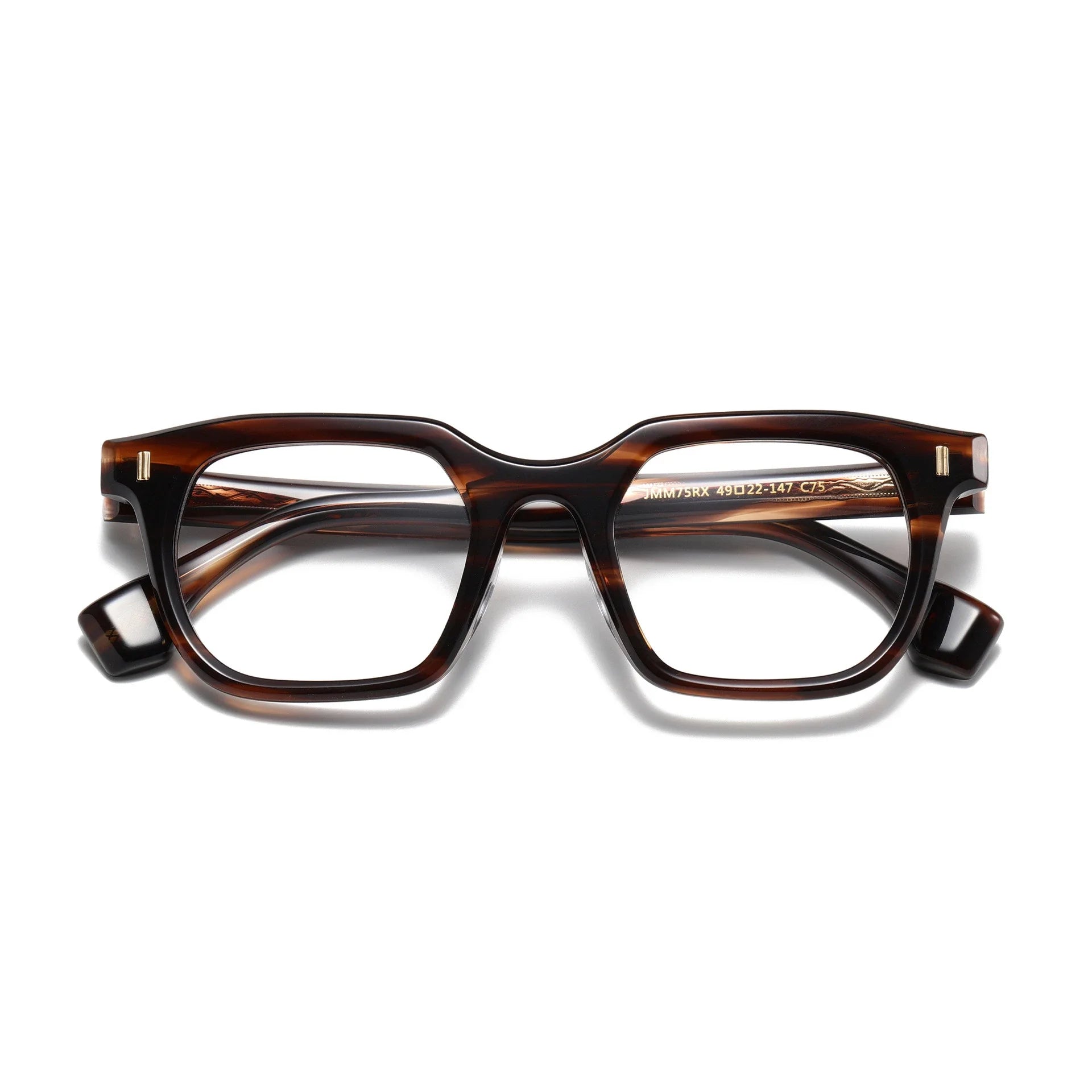 Aror Unisex Full Rim Square Brow Line Acetate Eyeglasses 94751 - Stylish & Durable Eyewear for Men & Women - Perfect for Work, Reading & Fashion Accessories