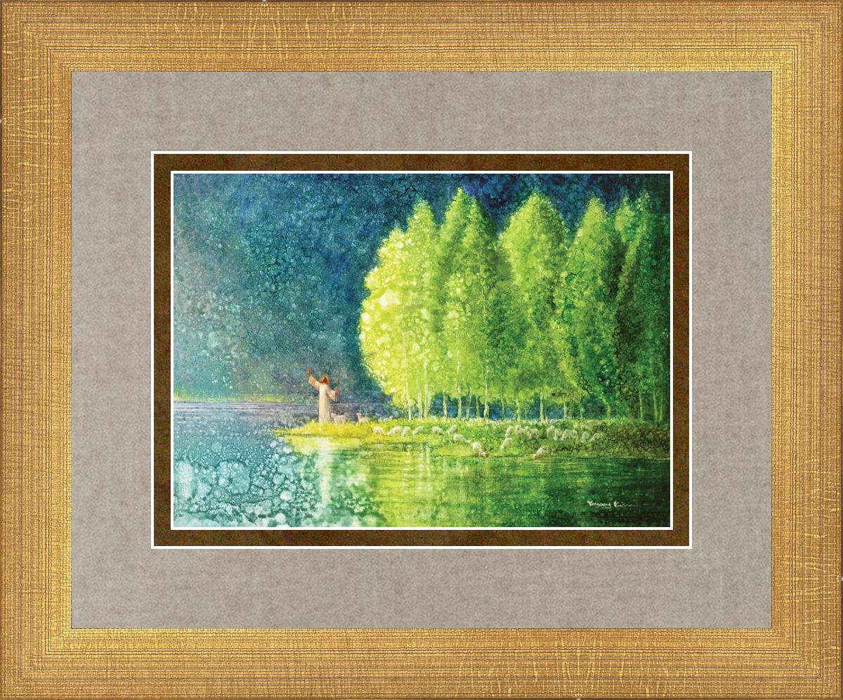 Beside Still Waters - Premium Home Decor & Wall Art for Living Room, Bedroom, Office | Calming Landscape Painting for Relaxation & Meditation Spaces