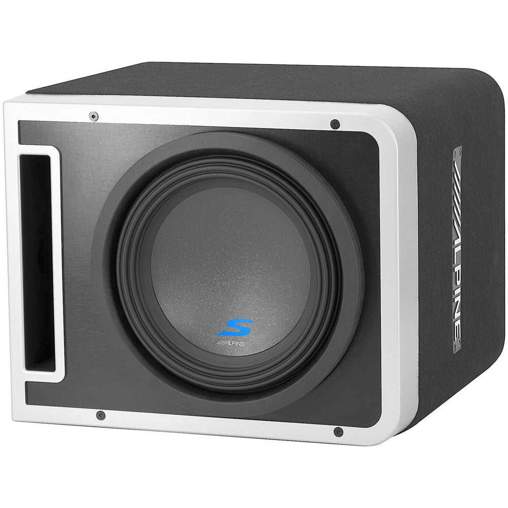 Alpine S SB10V 10-Inch Single Halo S Series Car Subwoofer with Preloaded Enclosure & ProLink™ - Perfect for Car Audio Upgrades & Bass Enhancement