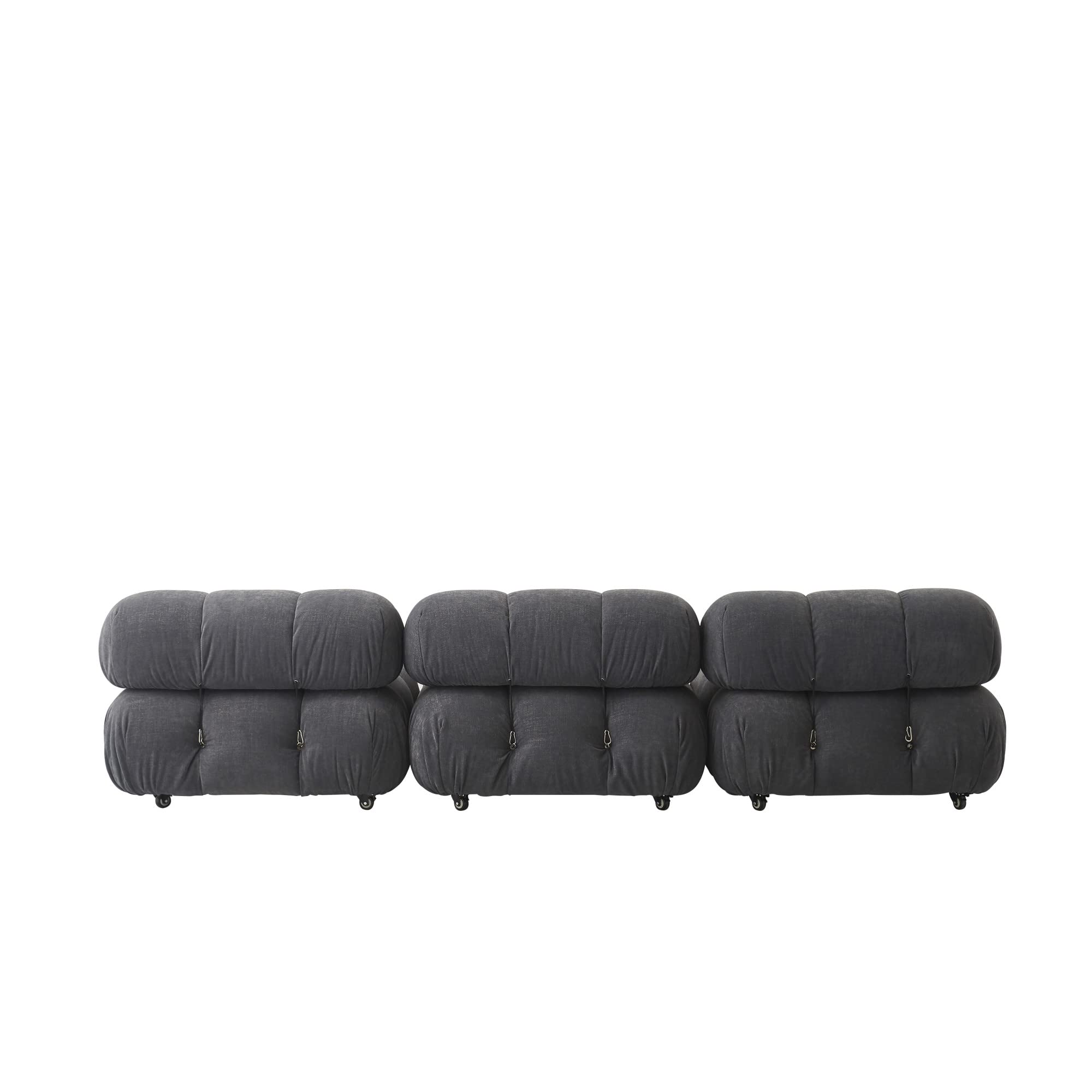 Creative Co-Op Mimosa Modular Sectional Sofa Set - Grey Fabric Upholstered Living Room Furniture for Small Spaces & Modern Apartments | Perfect for Lounging, Entertaining & Relaxing
