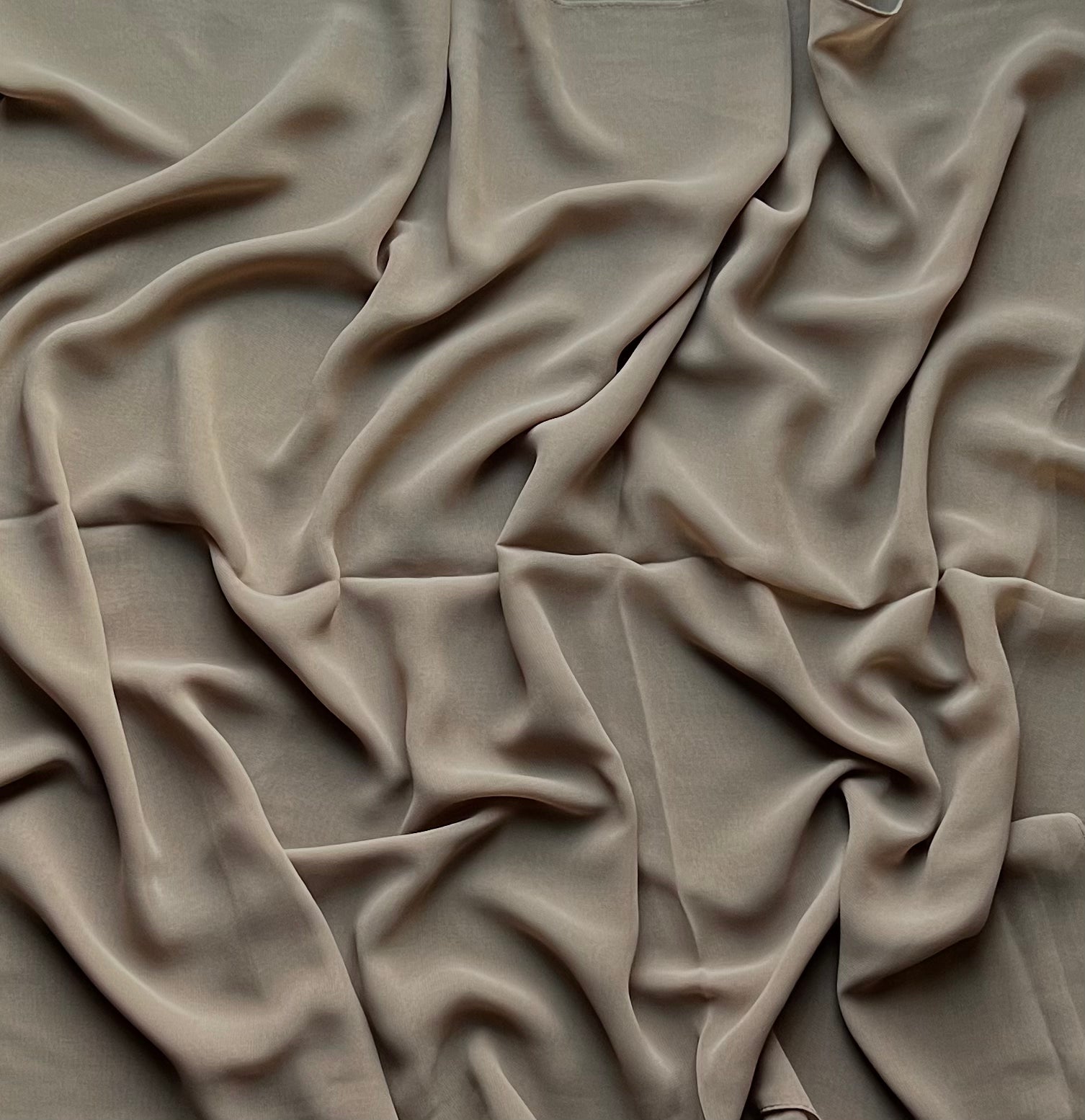 Elegant Georgette Chiffon Scarf in Camel Color - Perfect for Women's Fashion Accessories, Evening Parties and Special Occasions
