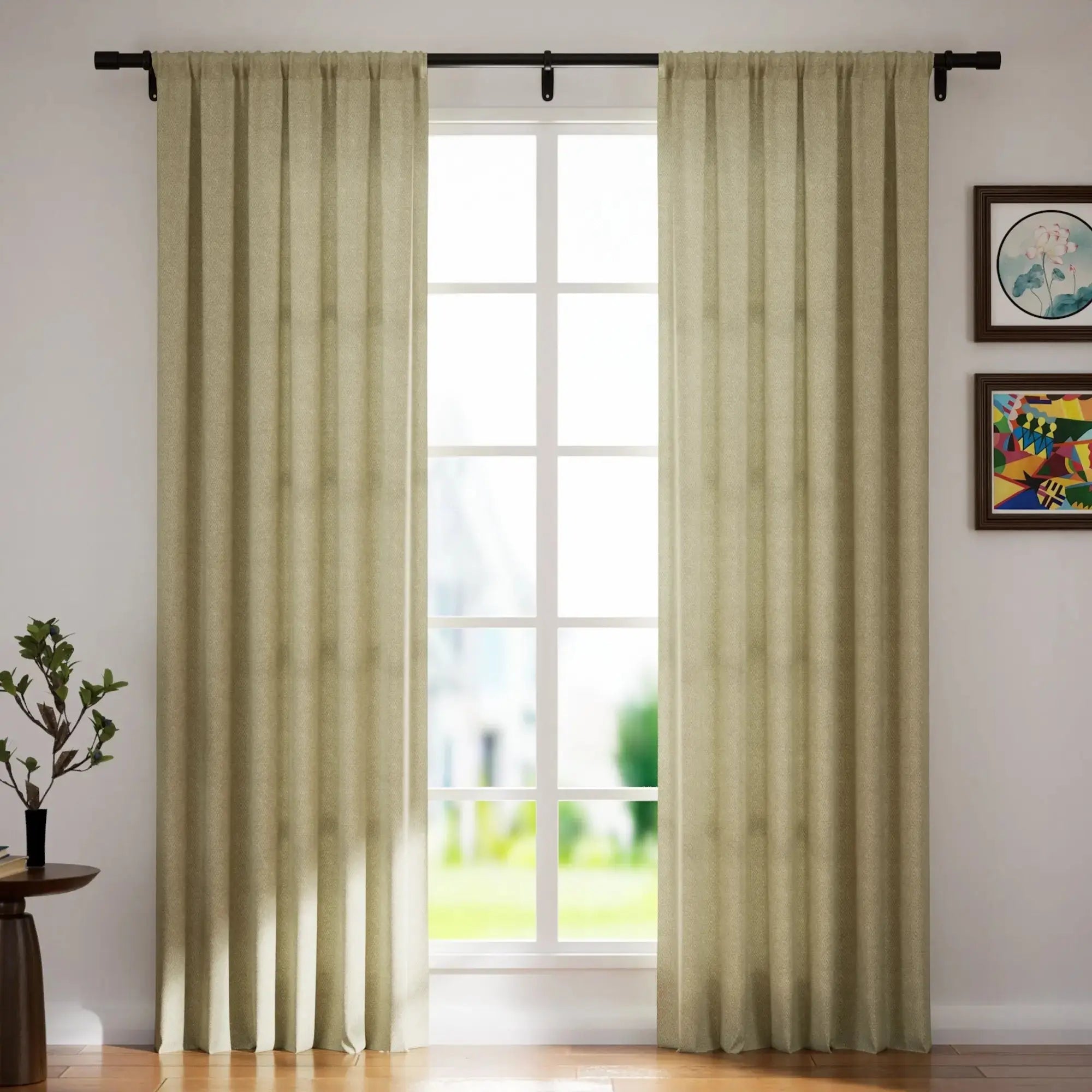 Vinny Twill Drapery Soft Top - Premium Blackout Curtains for Living Room & Bedroom - Noise Reducing & Thermal Insulated Window Treatments