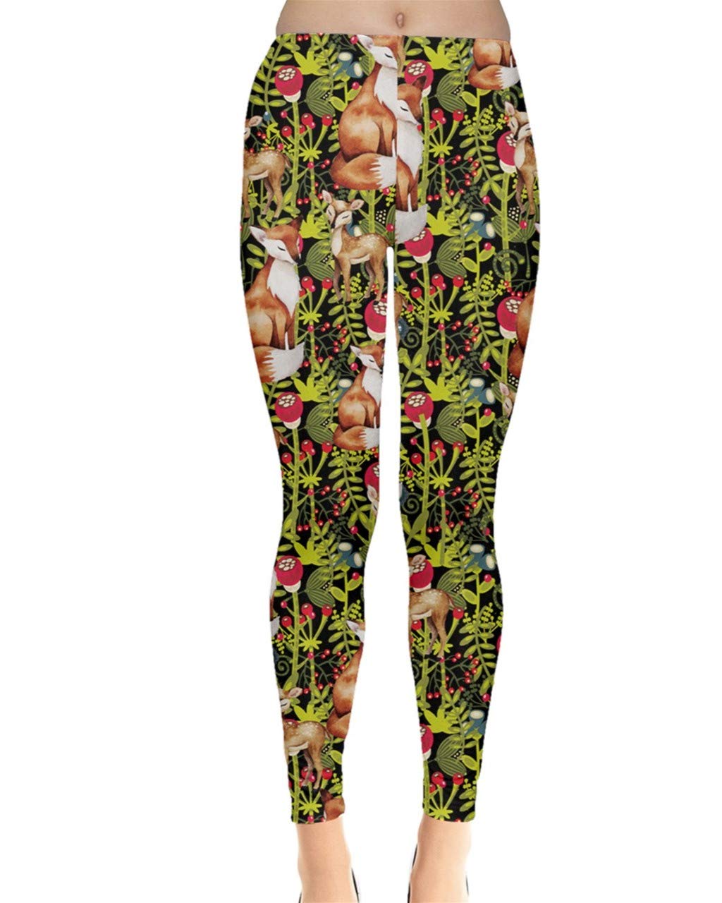 CowCow Women's Fashion Animal Print Leggings - Snake, Reptile, Crocodile & Lion Pattern Leather-Look Yoga Pants for Workout, Casual Wear & Street Style