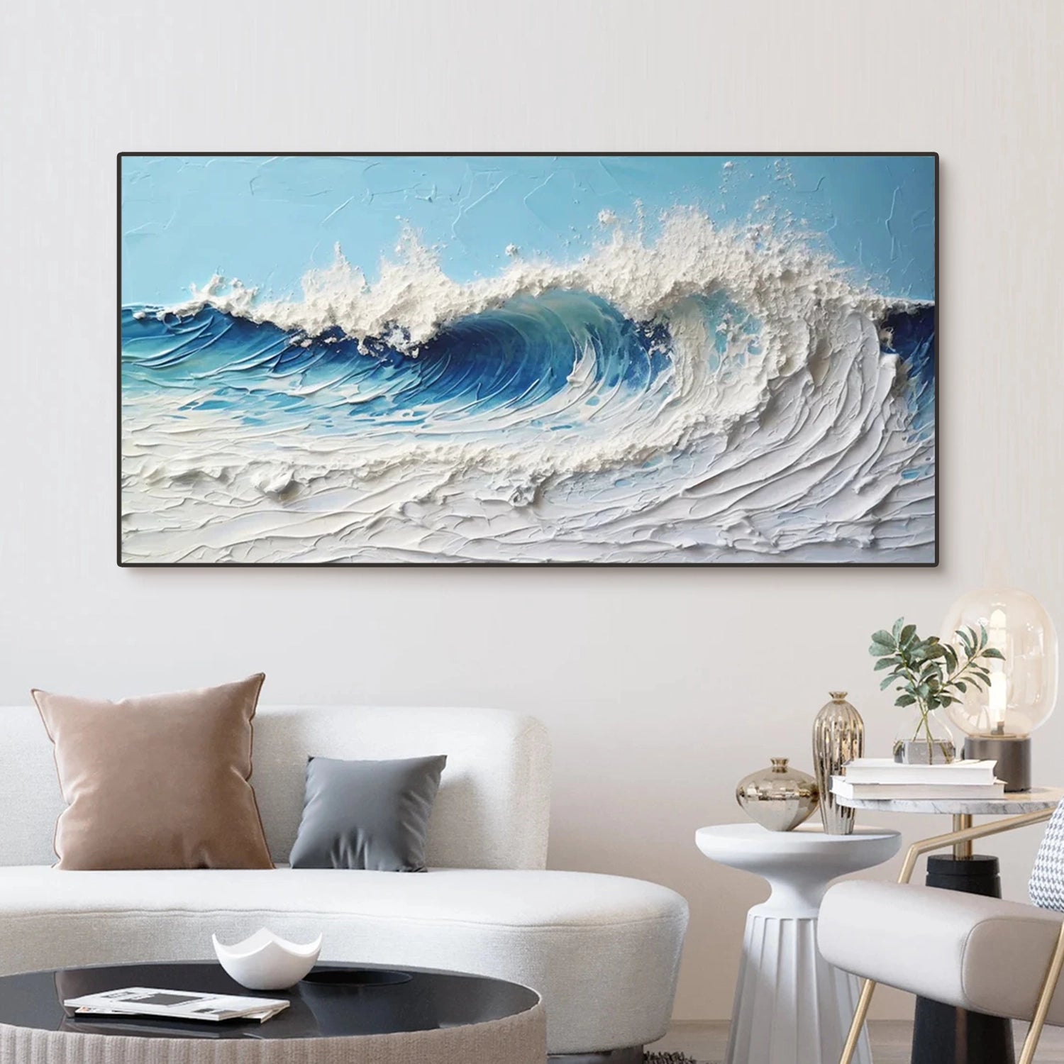 Ocean and Sky Painting #OS 070 - Stunning Seascape Wall Art for Home & Office Decor - Perfect for Living Room, Bedroom or Beach House