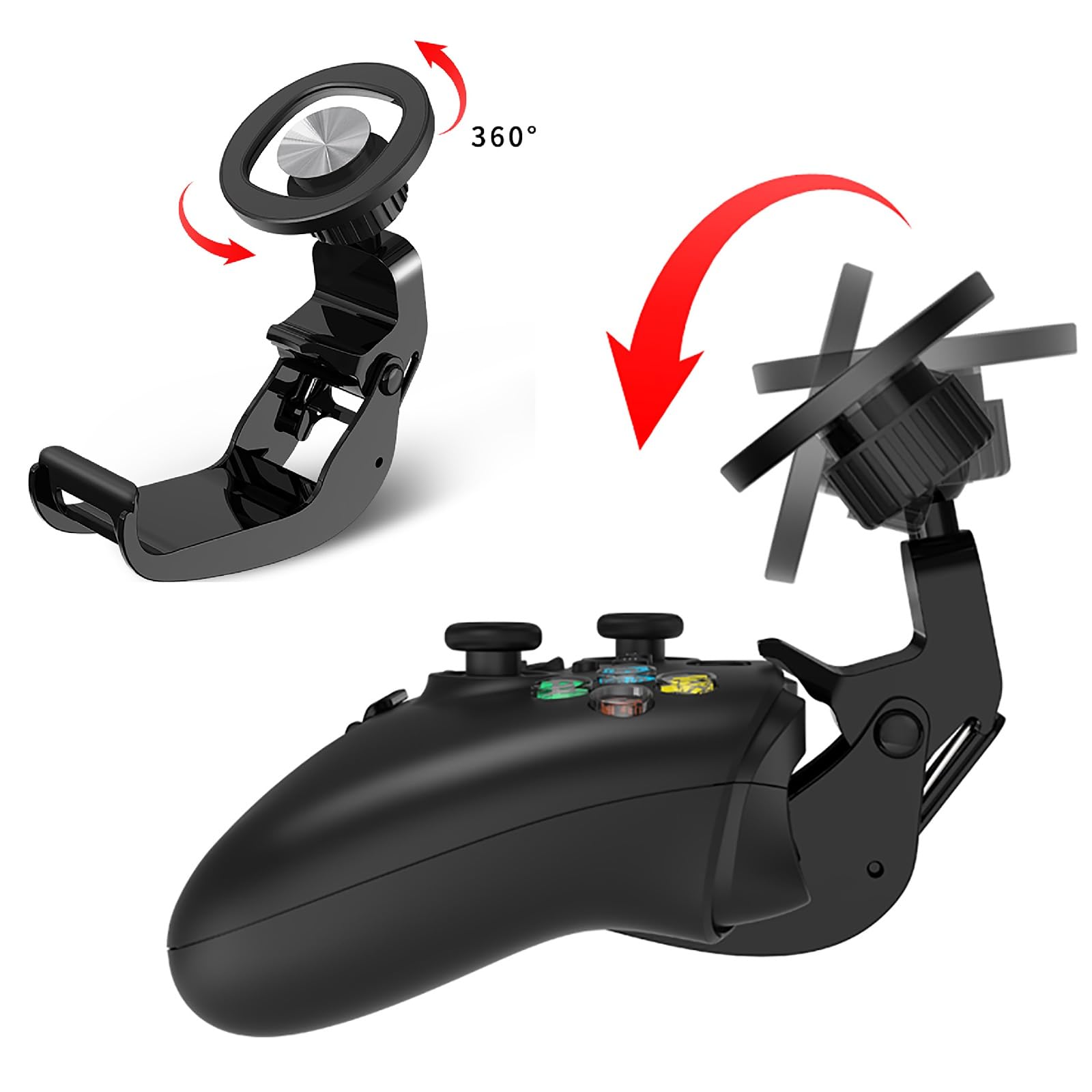 NBCP Magnetic Phone Mount for Xbox Controllers - Universal Gaming Phone Holder Compatible with Xbox One & Series X|S - Perfect for Mobile Gaming & Streaming