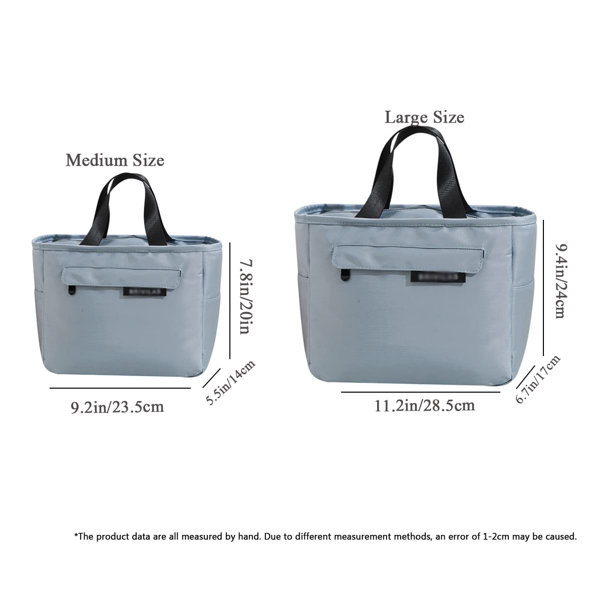 Insulated Thermal Lunch Tote Bag for Adults - Reusable Lunch Box for Office, Work, Picnic & Hiking - Medium Size Gray Lunch Bag - Perfect for Meal Prep, Commuting & Outdoor Activities