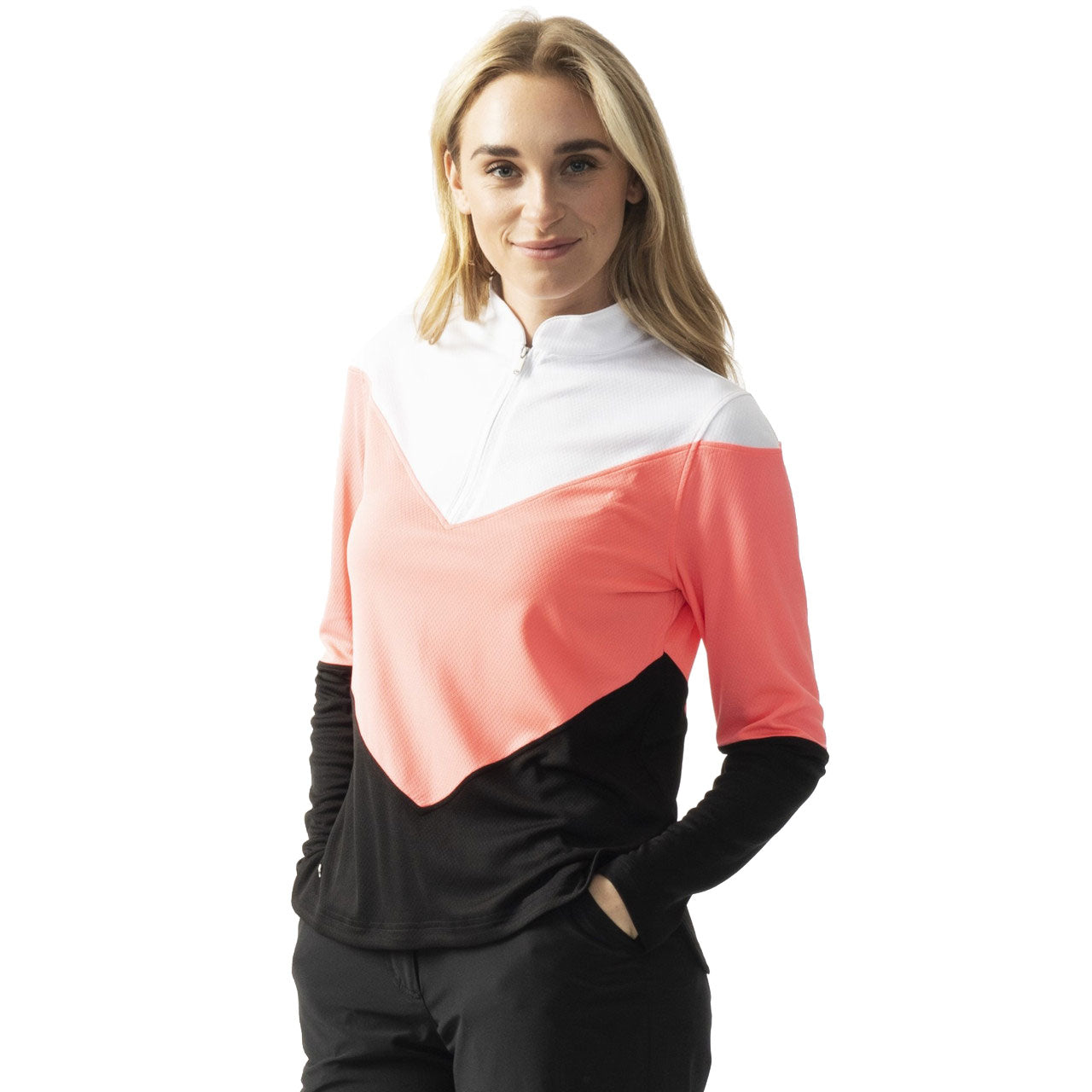 Ebba Black Women's 1/2 Zip Golf Pullover - Lightweight & Breathable for Daily Sports & Outdoor Activities - Perfect for Golfing, Running & Casual Wear