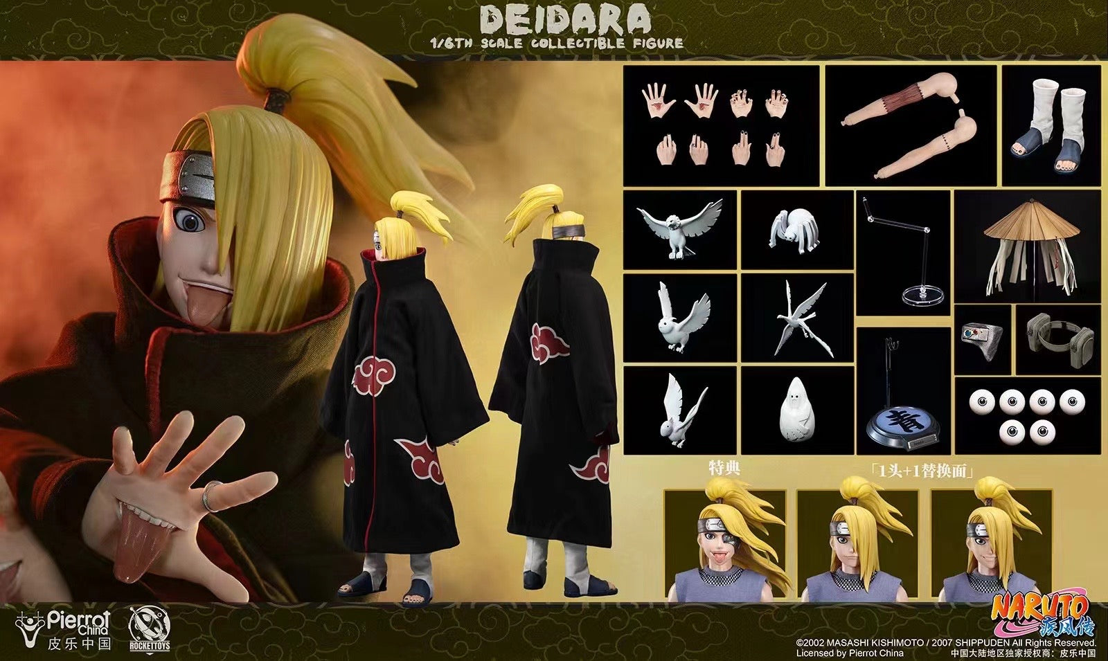 Licensed Naruto Deidara Action Figure - Collectible Anime Toy for Fans, Cosplay & Display