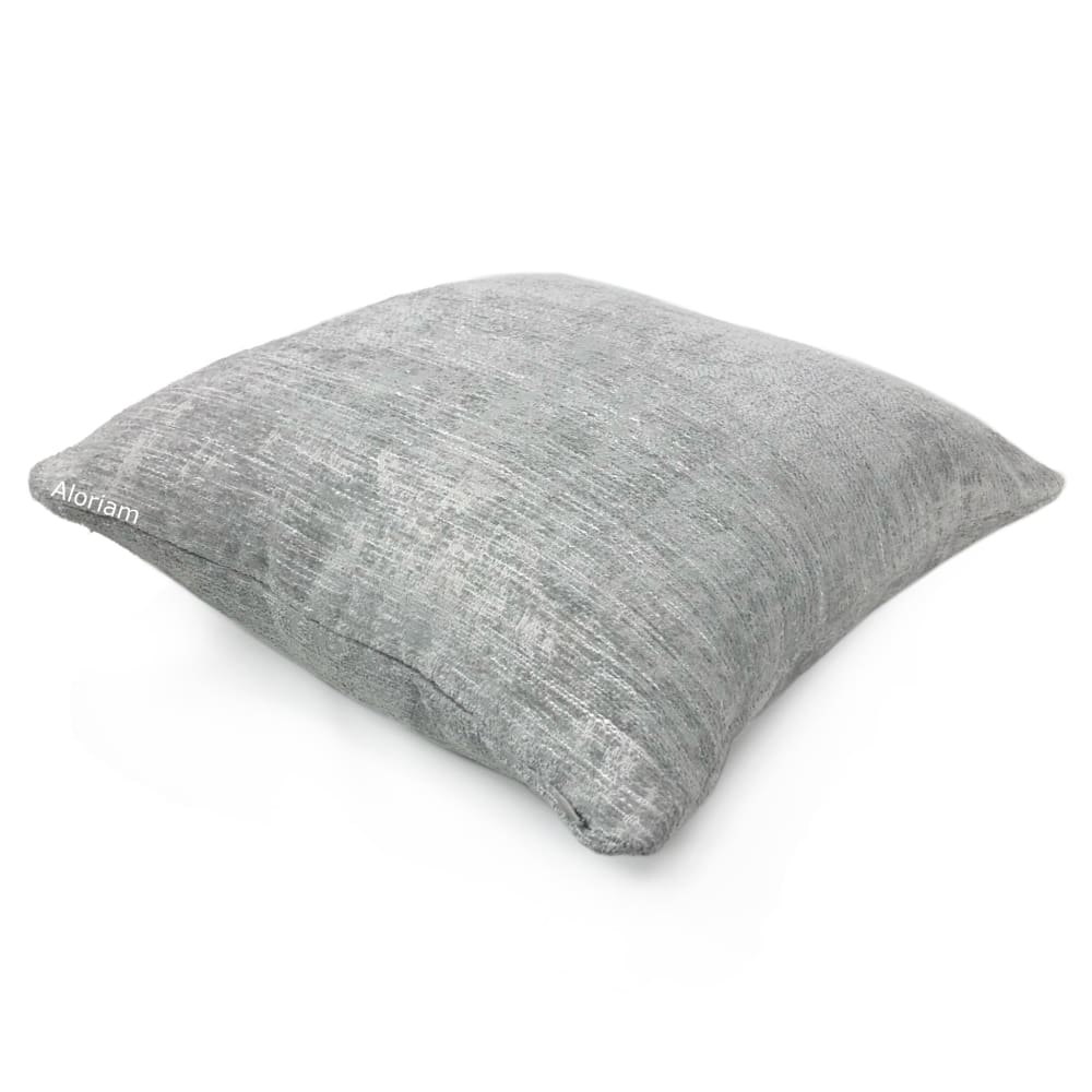 Knox Cement Gray Slub Textured Chenille Pillow Cover - Soft Decorative Throw Pillow Case for Sofa, Bed & Couch - Home Decor Accent for Living Room & Bedroom