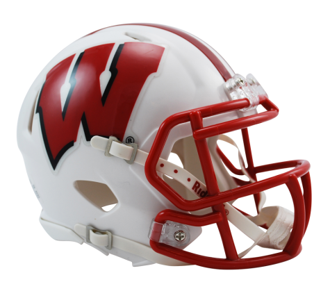 Wisconsin Badgers Riddell Speed Authentic Mini Football Helmet - Perfect for Collectors, Sports Fans & Home Decor Display