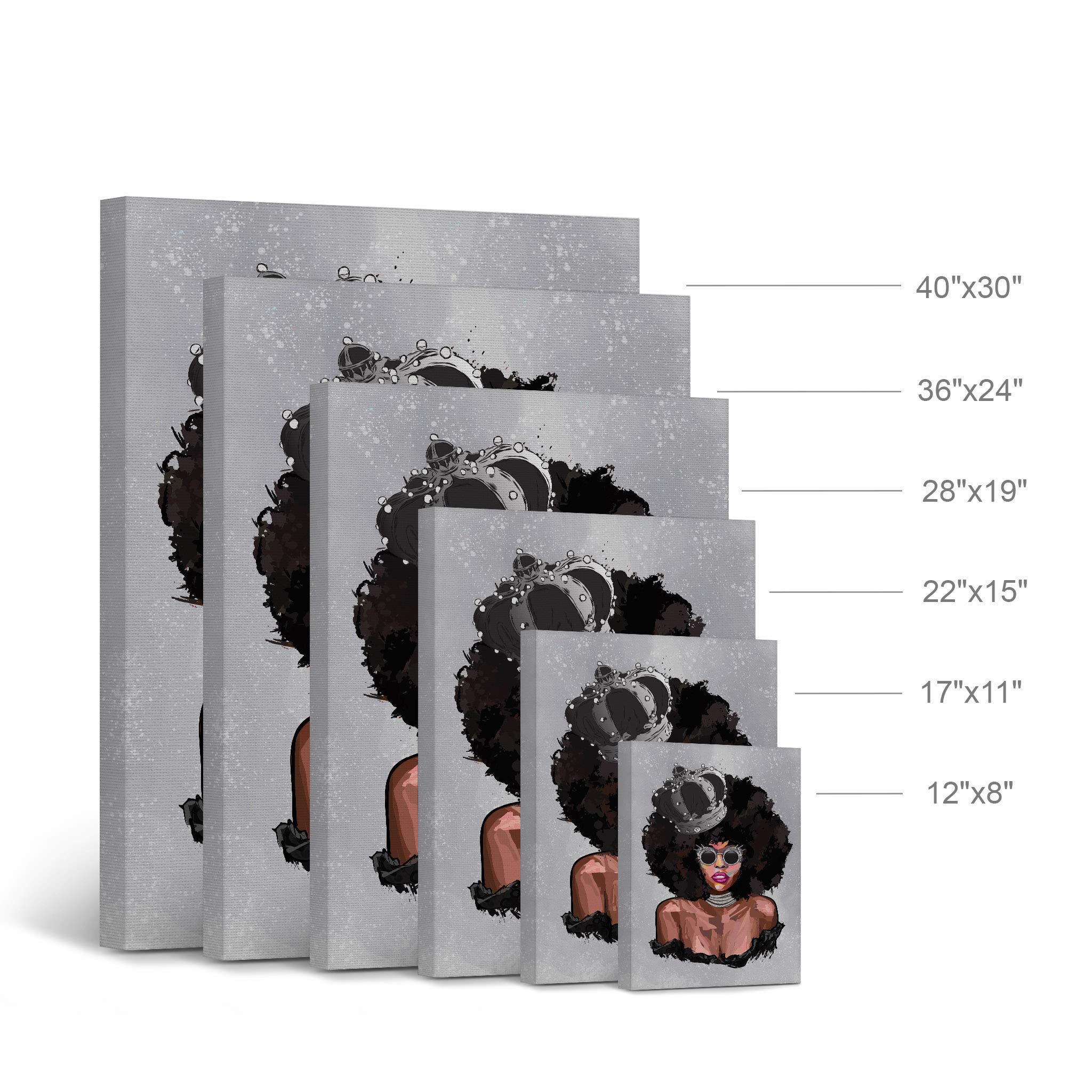 African American Wall Art Canvas Prints - Black Art Wall Decor for Living Room, Black Girl Art & African American Pop Art, 40x30 Inches, Perfect for Home & Office Decor