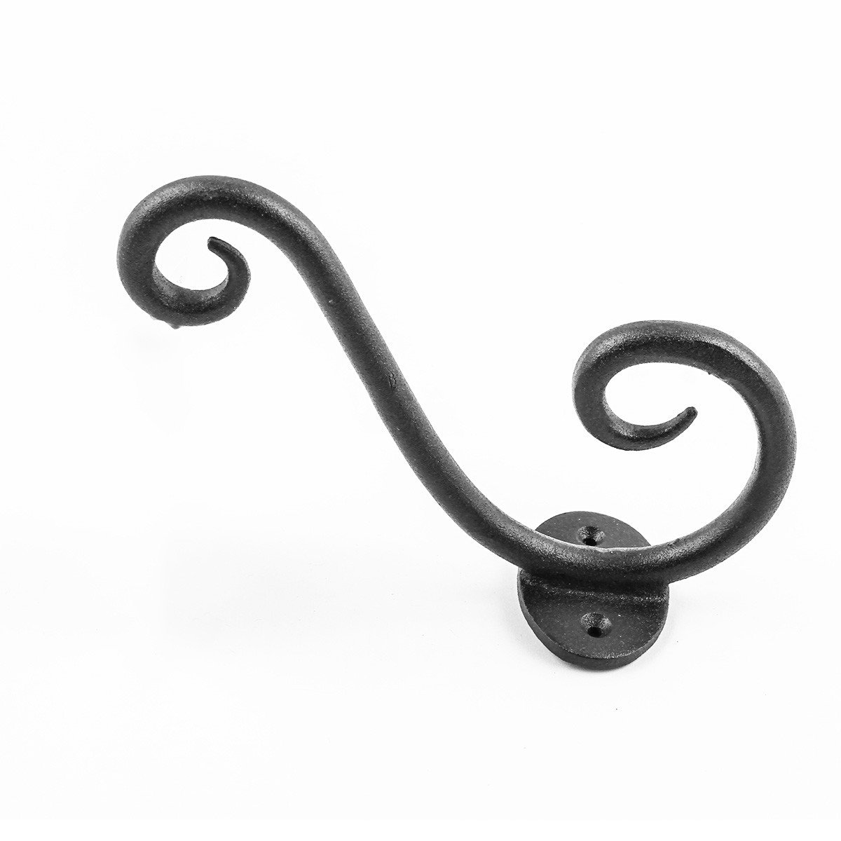 3-Pack Black Wrought Iron Wall Hooks 7