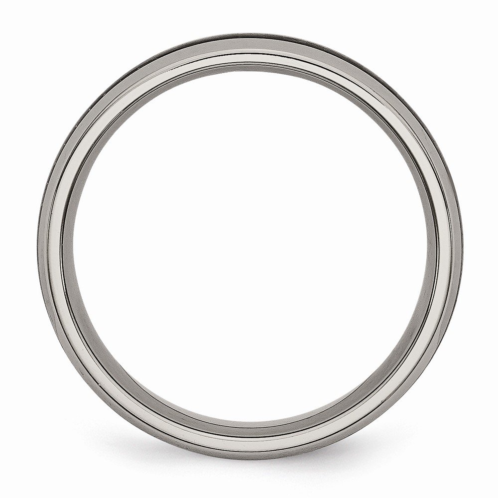 Solid Titanium Black Carbon Fiber-Inlay 6mm Wedding Band Ring for Men - Comfort Fit Design, Durable & Lightweight - Perfect for Weddings, Anniversaries, and Everyday Wear
