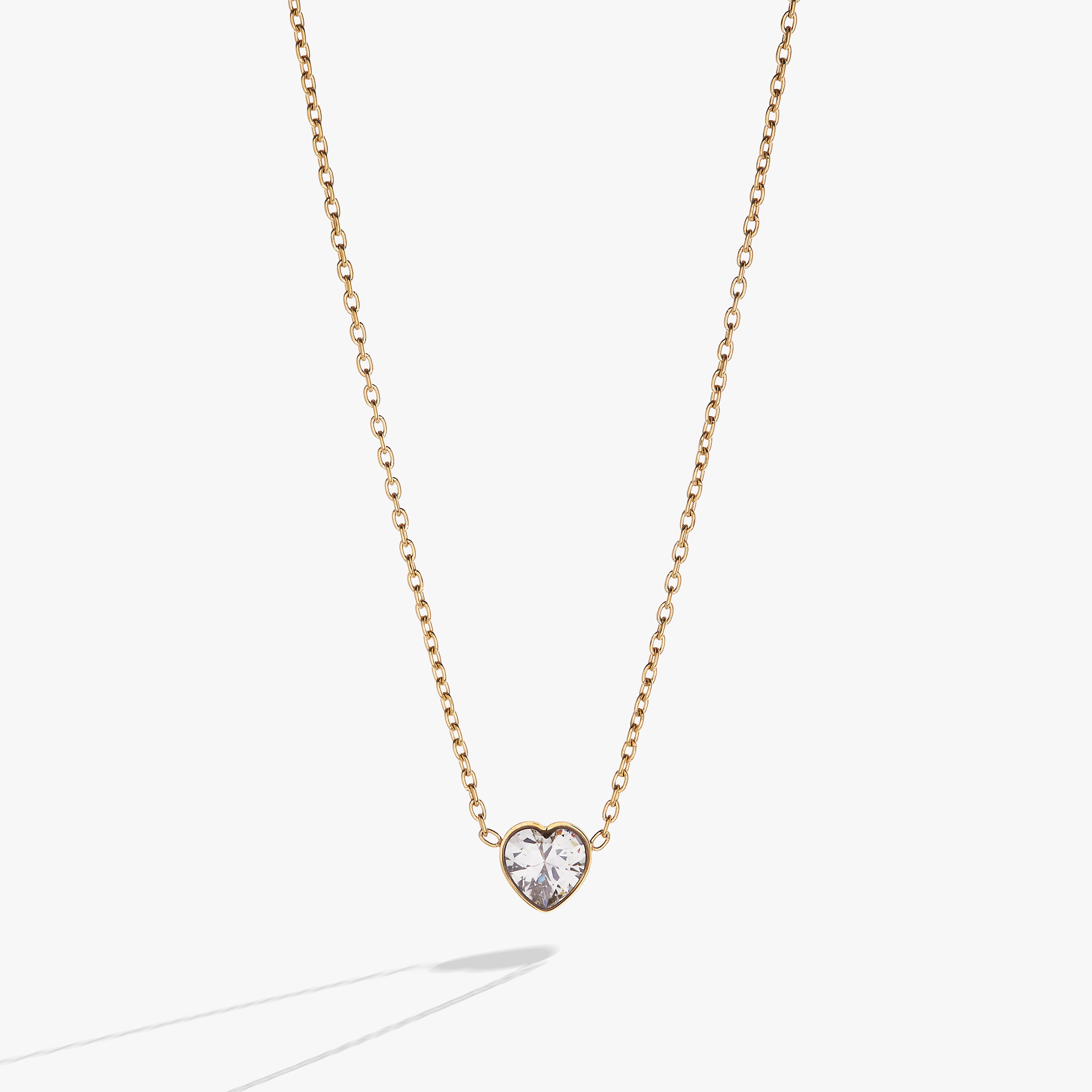 Elegant Crystal Heart Pendant Necklace for Women - 18K Gold Plated Gift for Valentine's Day, Anniversary & Special Occasions