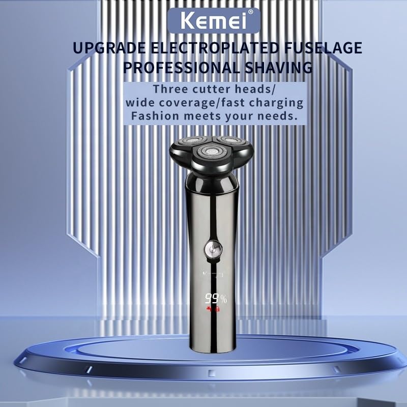 4D Waterproof Electric Head Shaver for Men - USB Rechargeable Bald Head Shaving Machine - Perfect for Travel, Gym & Home Grooming