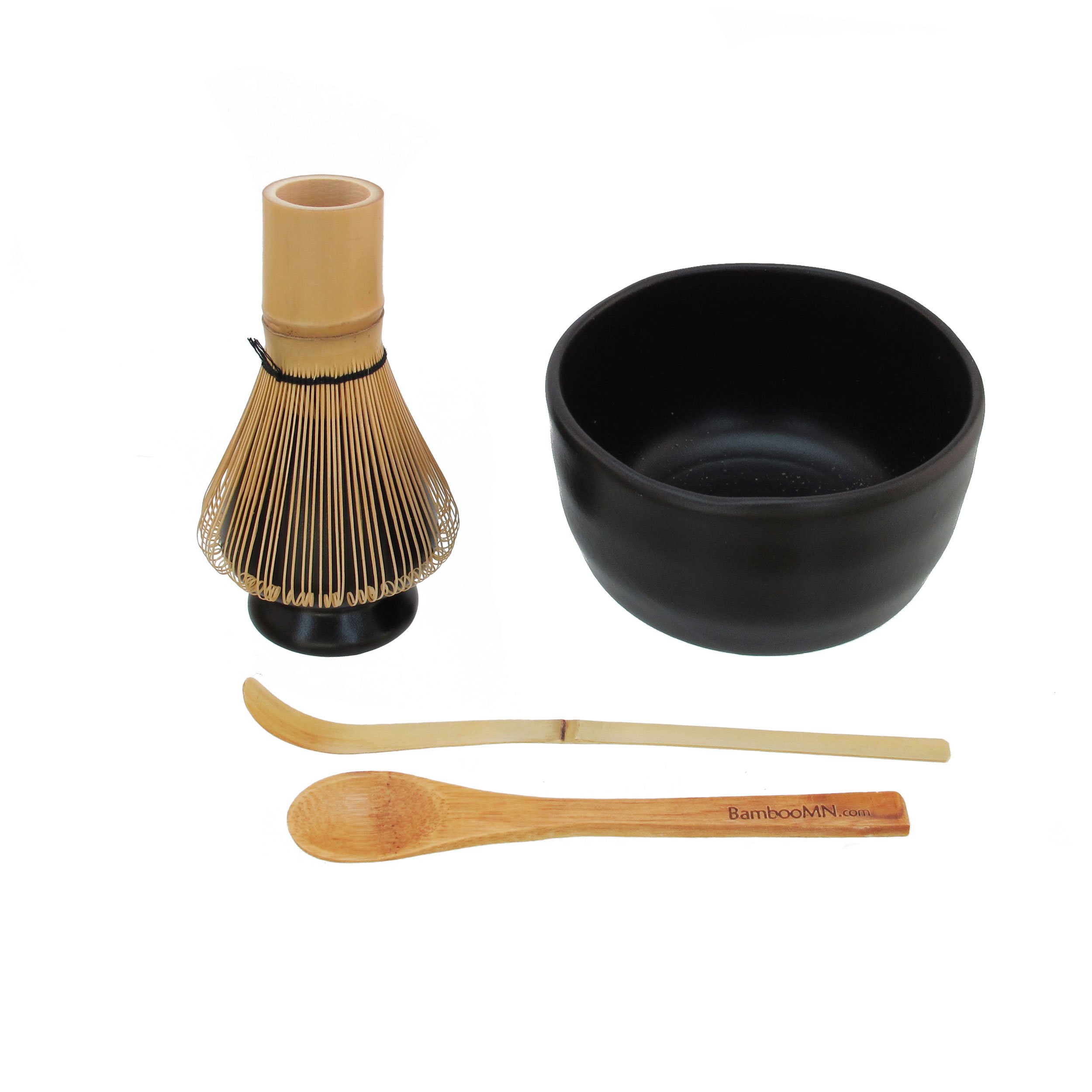 Premium Matcha Bowl Set - 10 Pack Black Bamboo Tea Ceremony Kit with Bowl, Rest, Whisk, Chasaku & Spoon | Authentic Japanese Green Tea Preparation for Home, Cafe & Zen Meditation