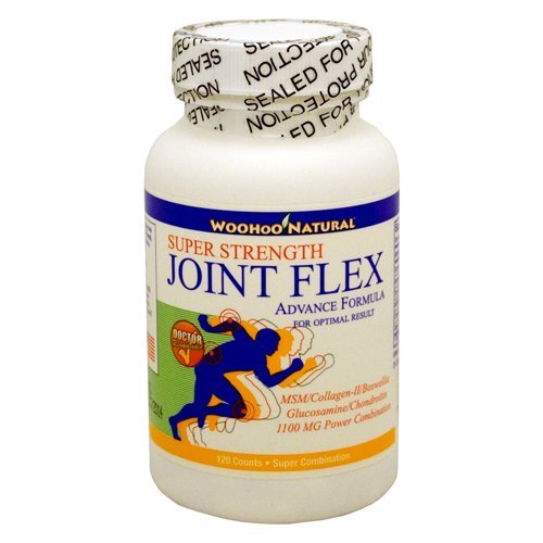 WooHoo Natural Super Strength Joint Ease Supplement - Advanced Formula with Glucosamine, Chondroitin, MSM, Collagen II & Boswellia - 120 Count for Joint Support & Flexibility - Ideal for Active Lifestyles, Sports Recovery & Daily Mobility