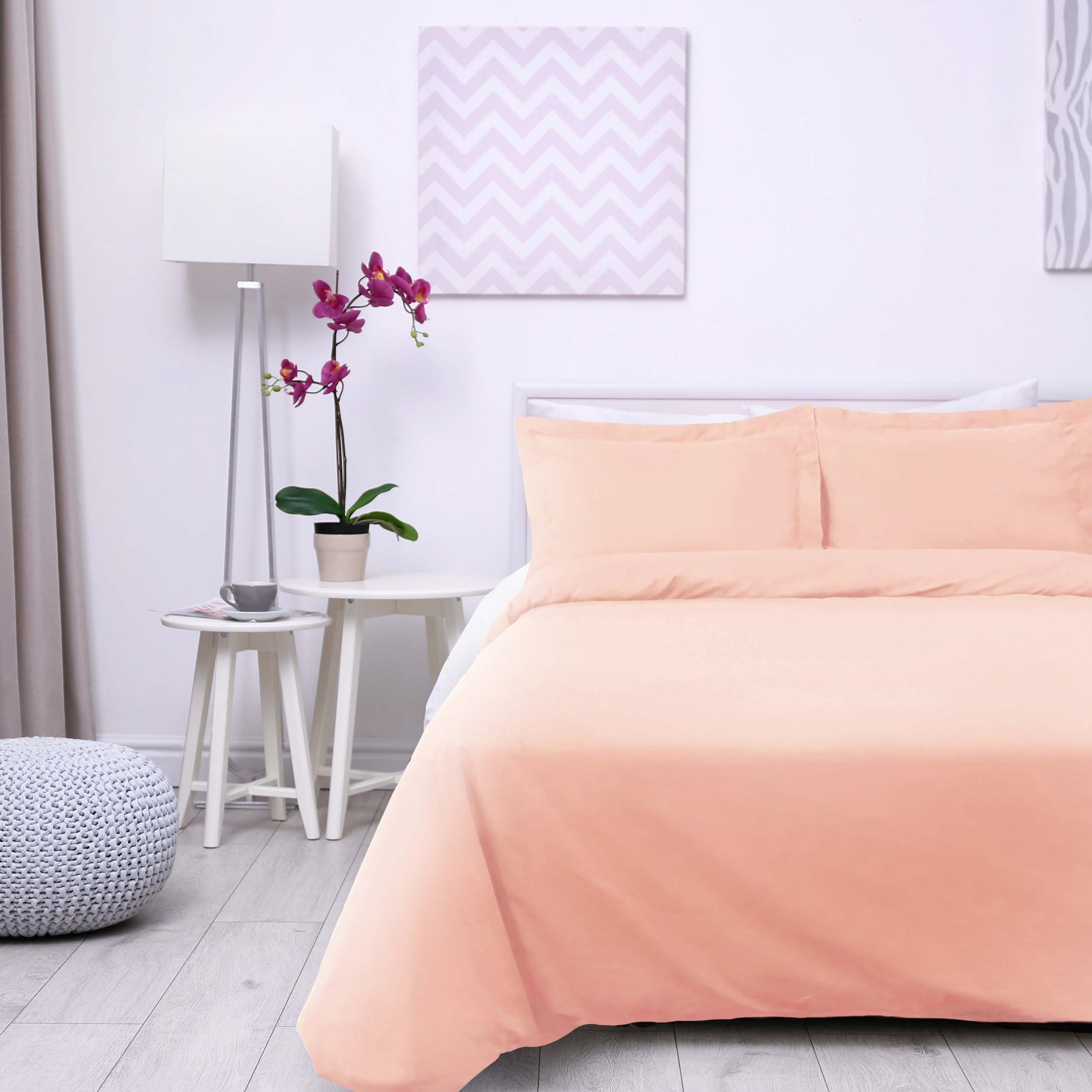 300 Thread Count Cotton Percale Solid Duvet Cover Set - Queen Size, Breathable & Soft Bedding Set for All Seasons - Perfect for Master Bedroom, Guest Room & Hotel Use