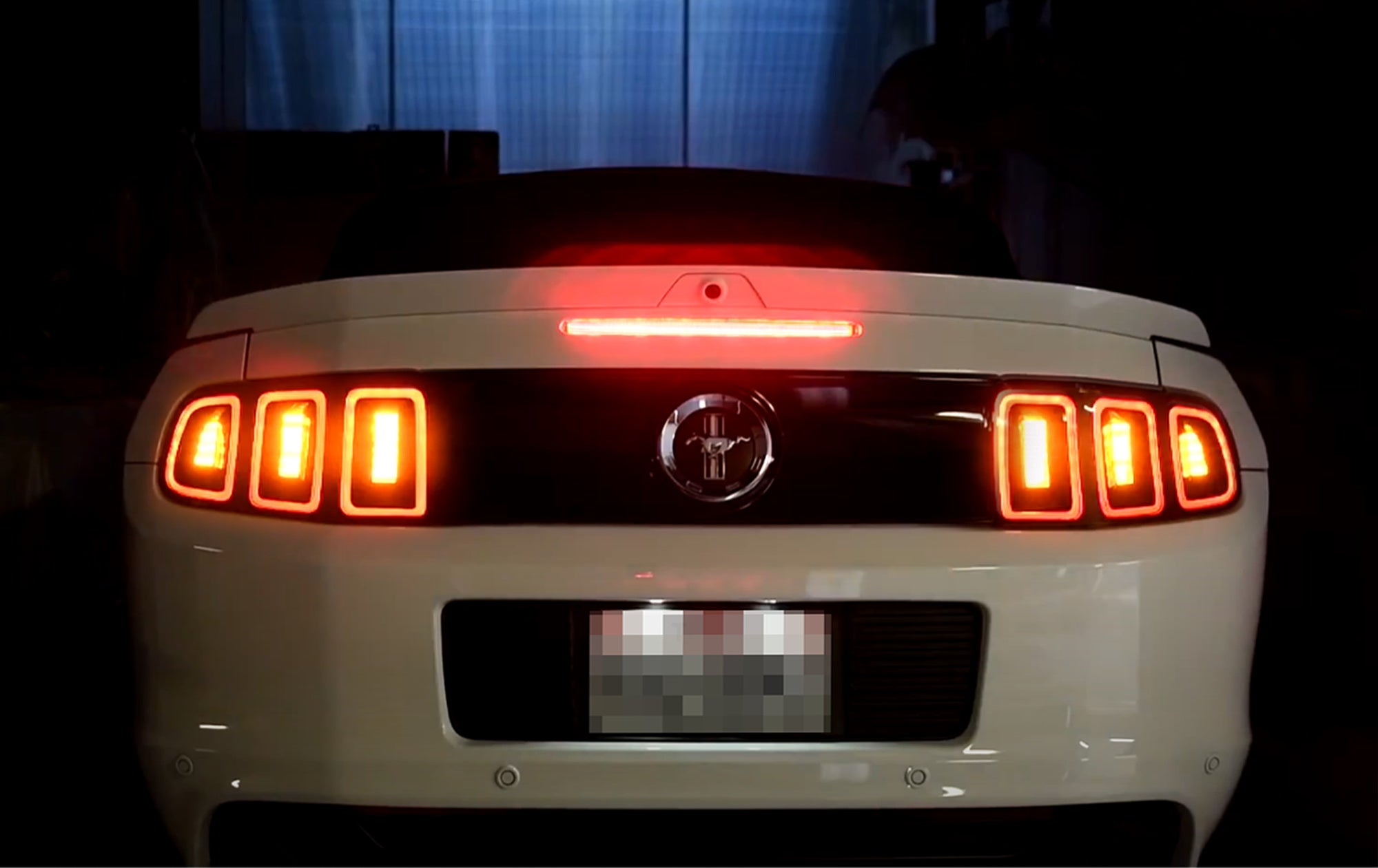 Dark Red Lens Full LED Trunk Lid/Spoiler Third Brake Light Compatible with 2010-2014 Ford Mustang | High Visibility Safety Light for Night Driving & Car Shows
