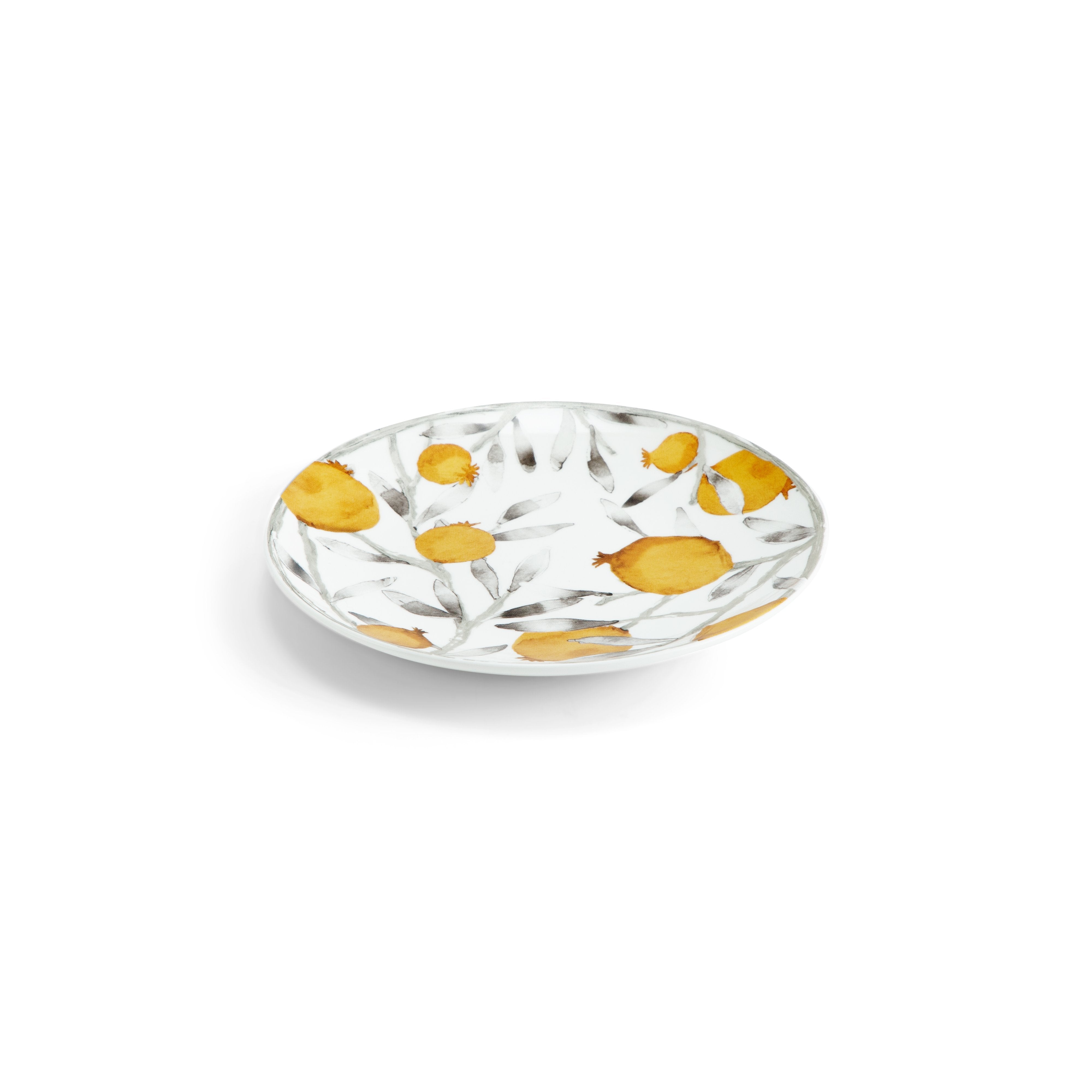 Premium Pomegranate Design Tidbit Plate Set - Elegant Appetizer Serving Plates for Parties, Weddings & Entertaining - Perfect for Cheese, Fruits & Finger Foods